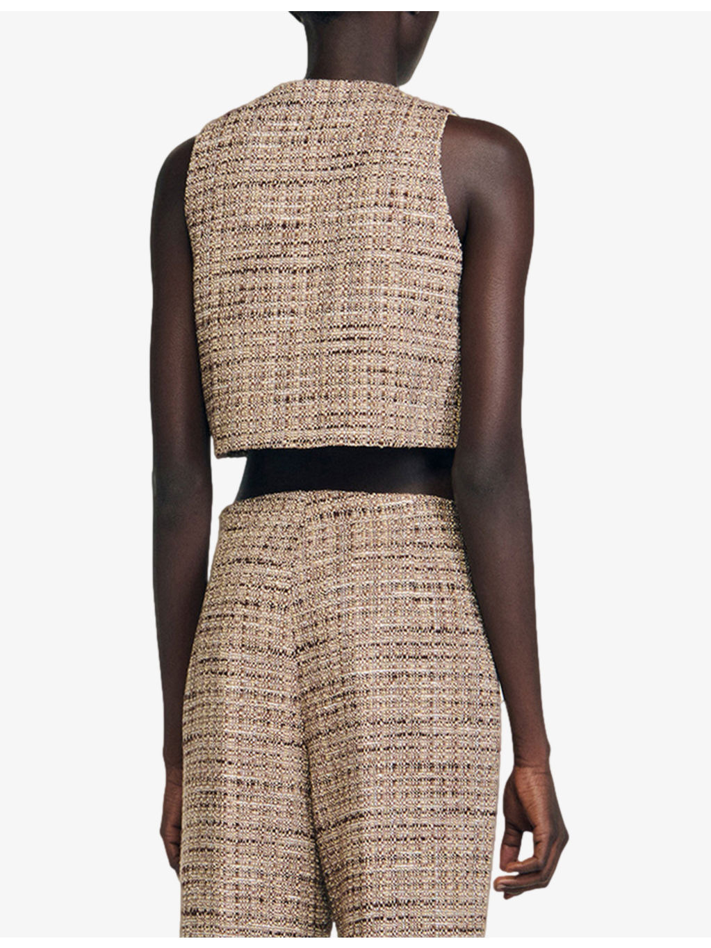 Button-Down Regular-Fit Textured Tweed Vest - 4