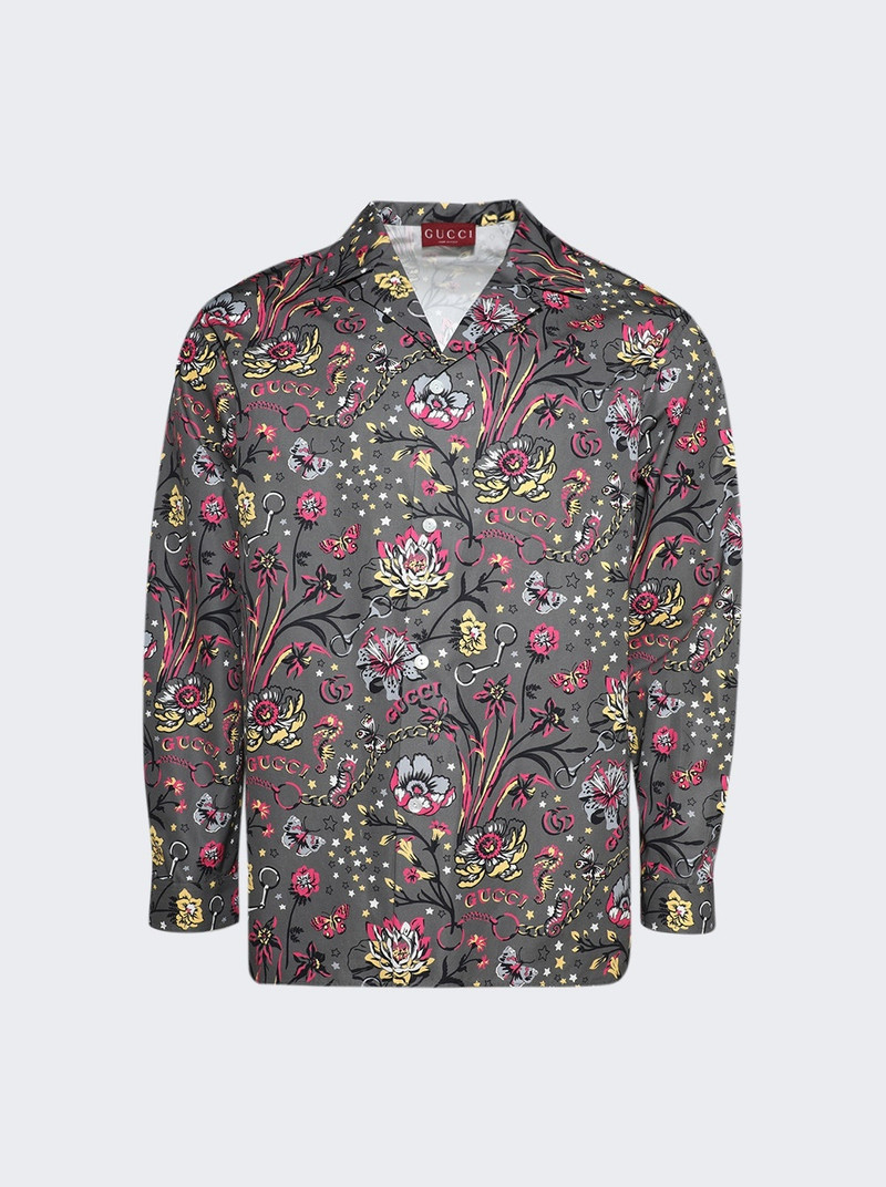 Punk Floral-print cotton shirt - 1