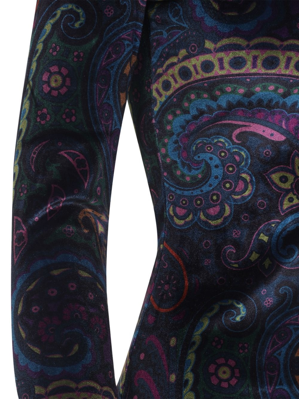 paisley-print velvet T-shirt - 3