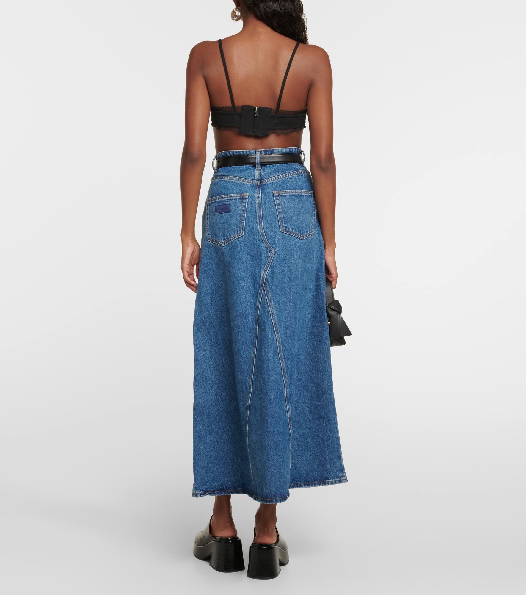 Lace-trimmed cotton bra top - 3