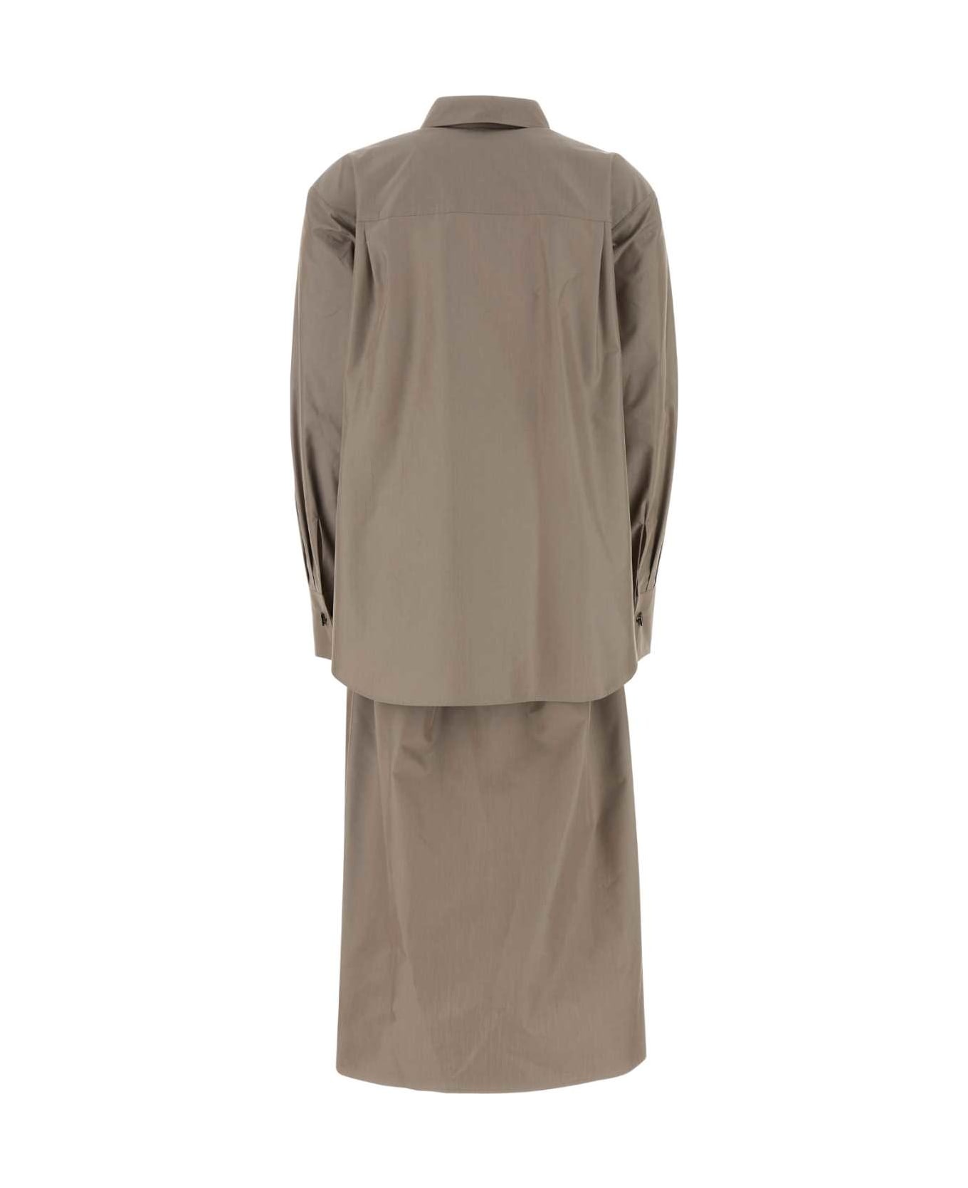 Cappuccino Poplin Shirt Dress - 2