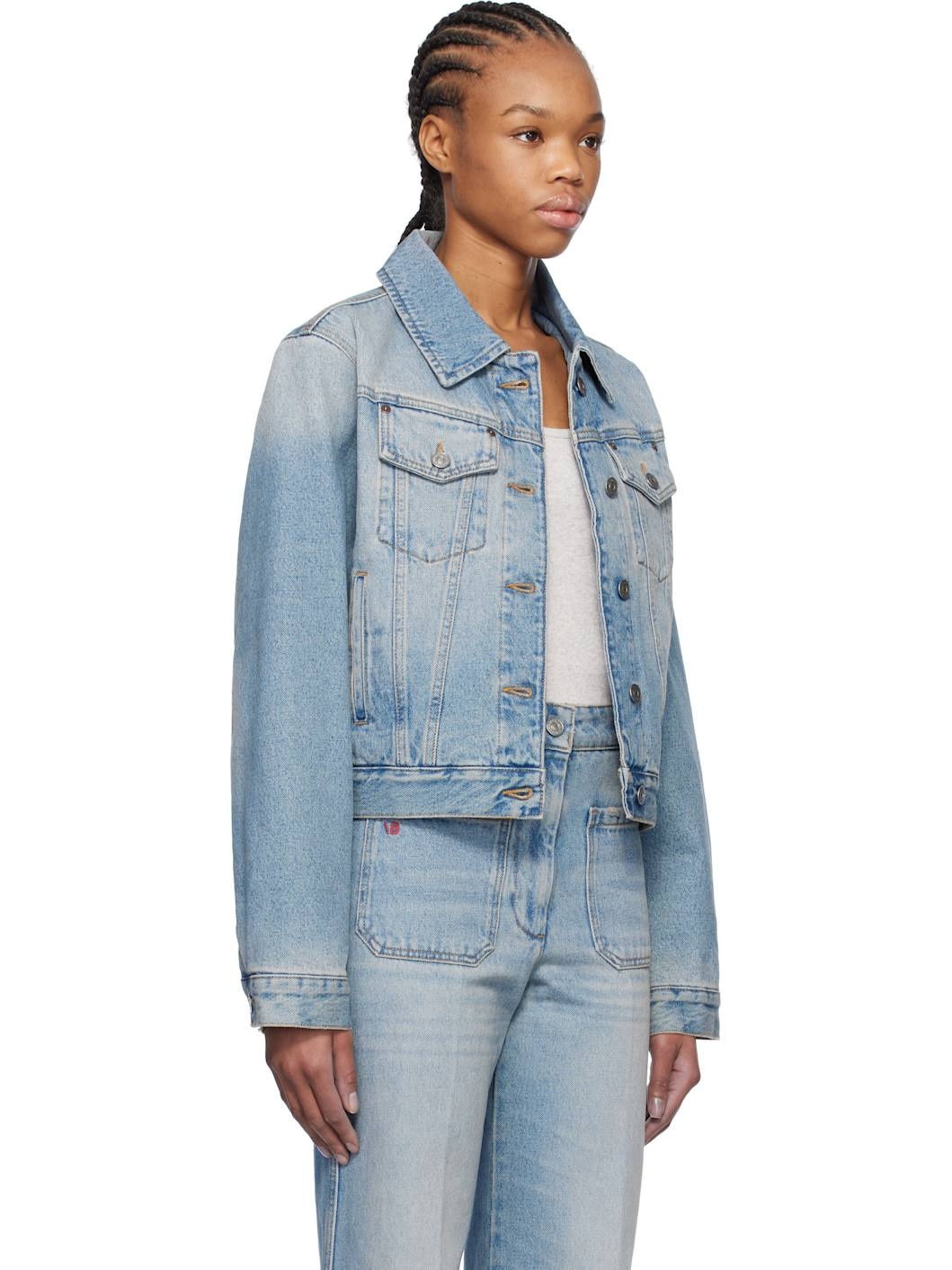 Blue Padded Denim Jacket - 2
