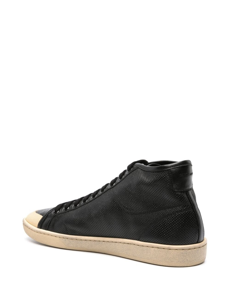 leather mid-top sneakers 3