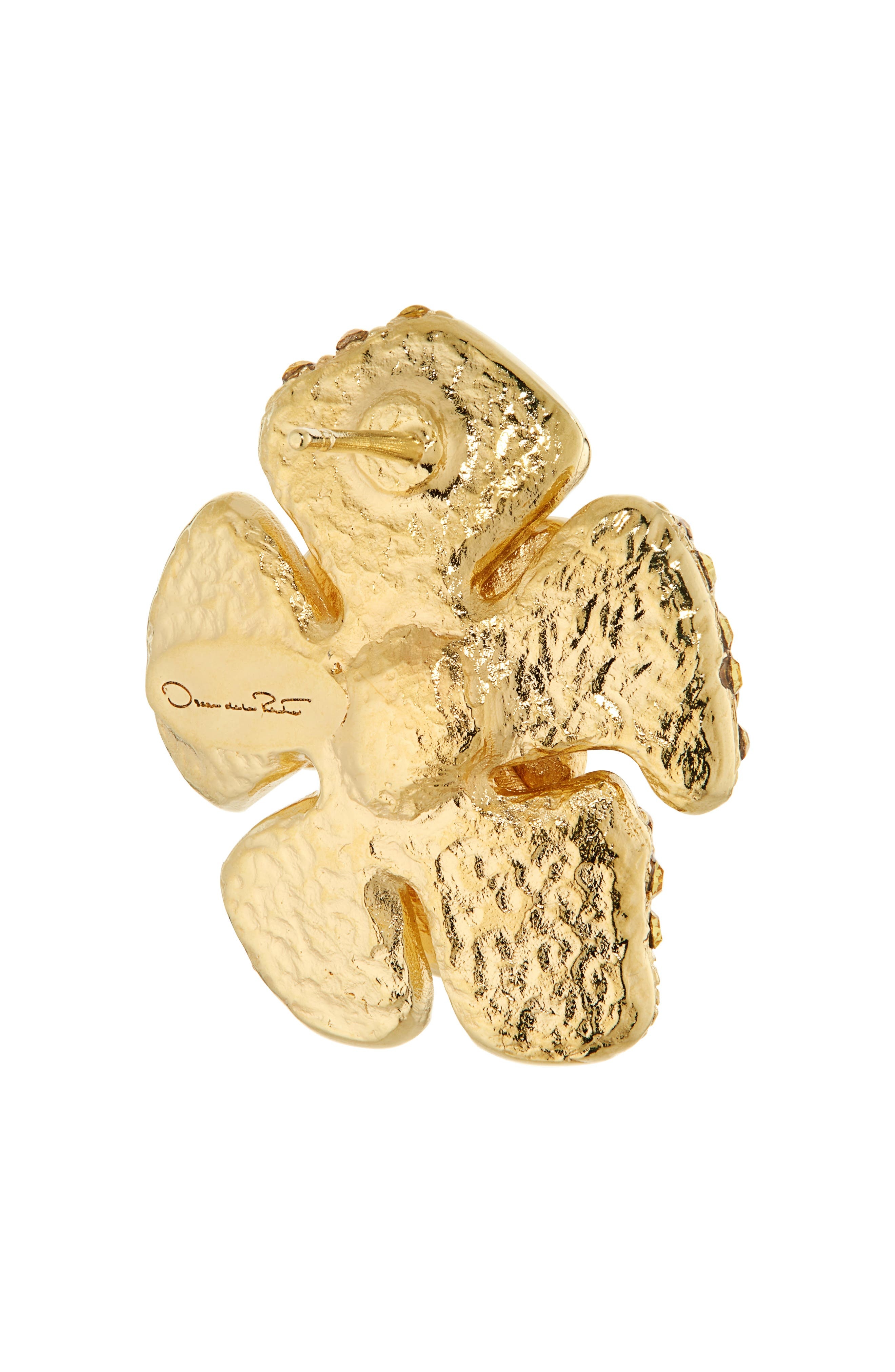 Oscar de la Renta Small Pavé Rose Stud Earrings in Light Topaz at Nordstrom - 2