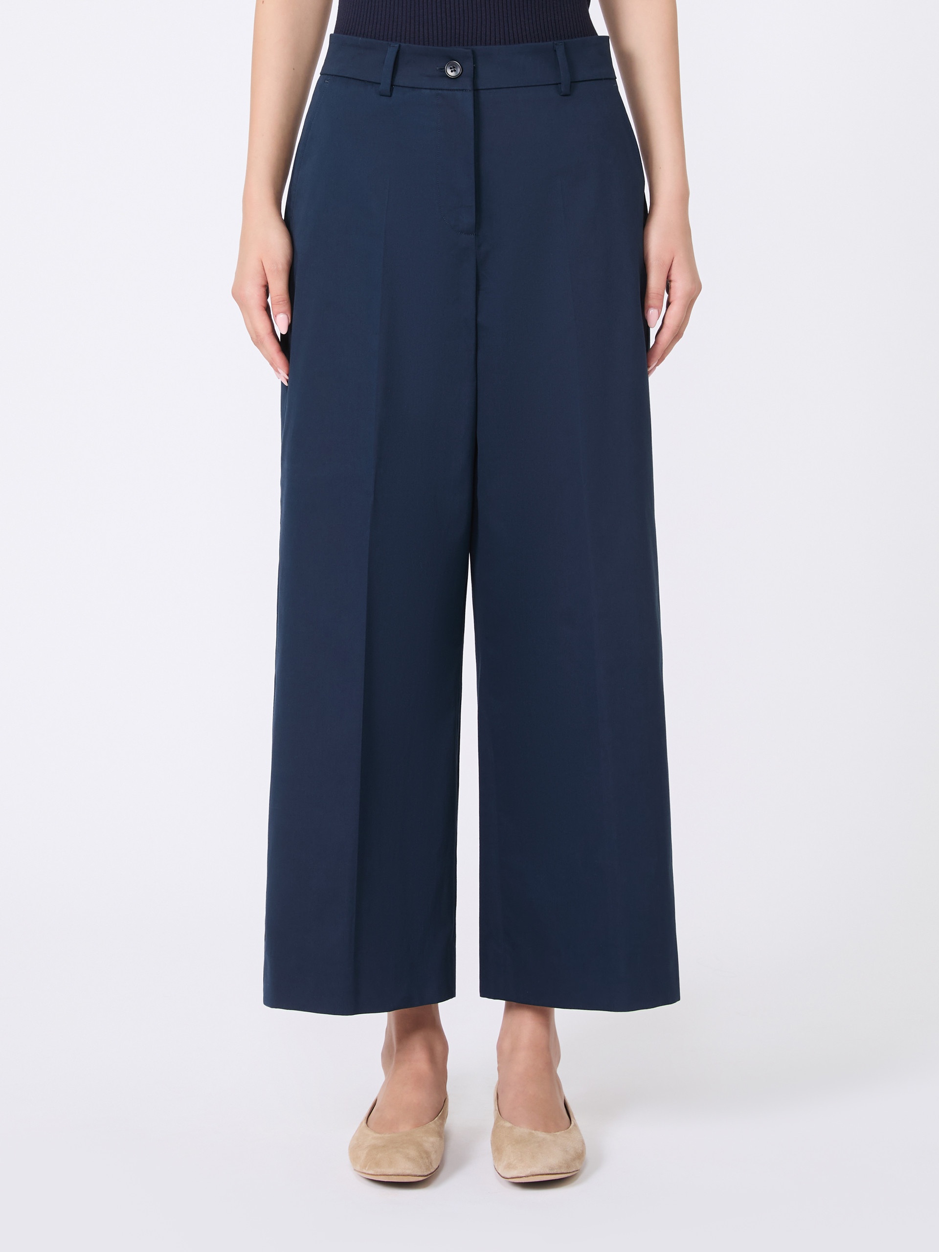 URIAL Cotton satin cropped trousers - 3