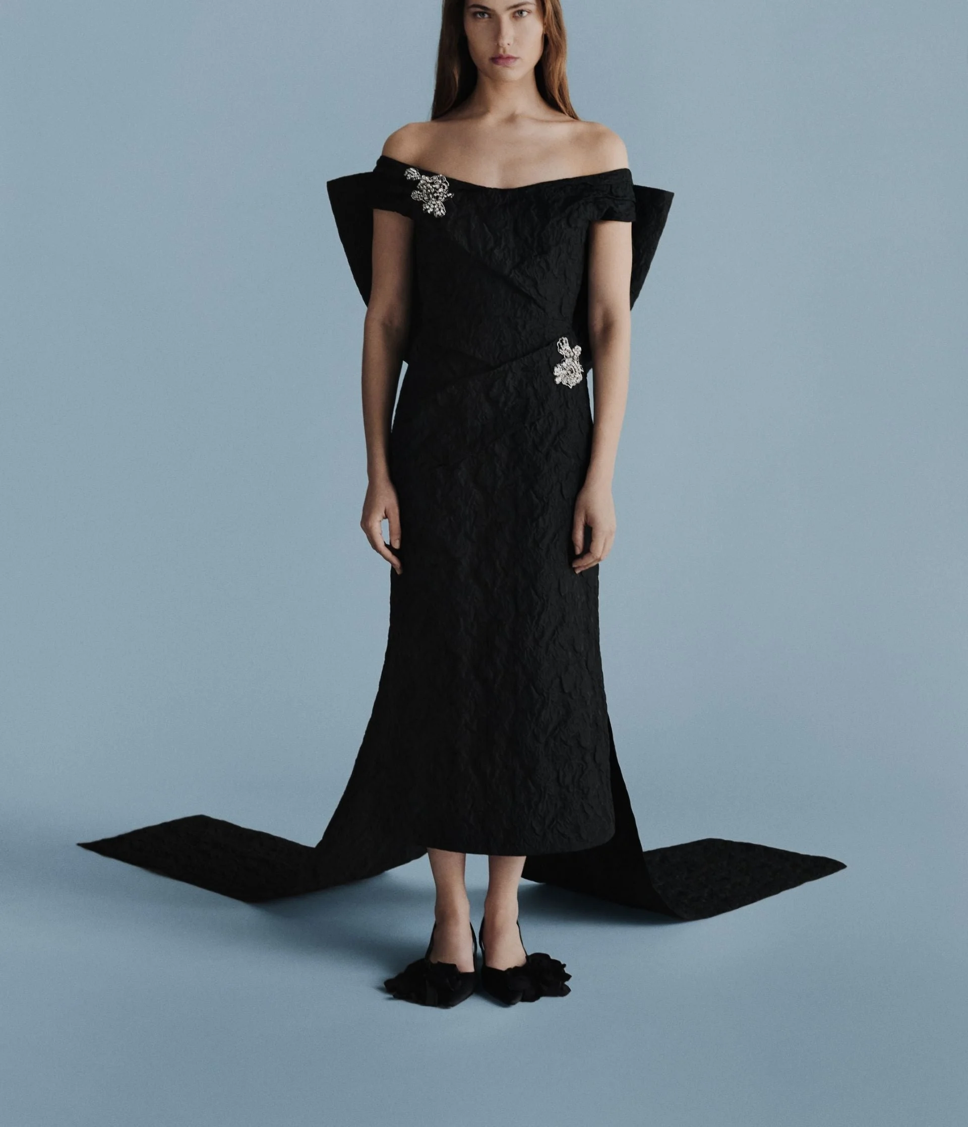 evening dresses for ERDEM: Short Sleeve Gown main image 0