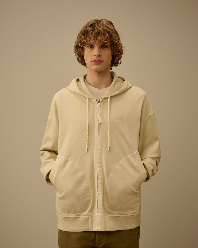 Diagonal Fleece Boxy Zip Hooded Sweatshirt 3