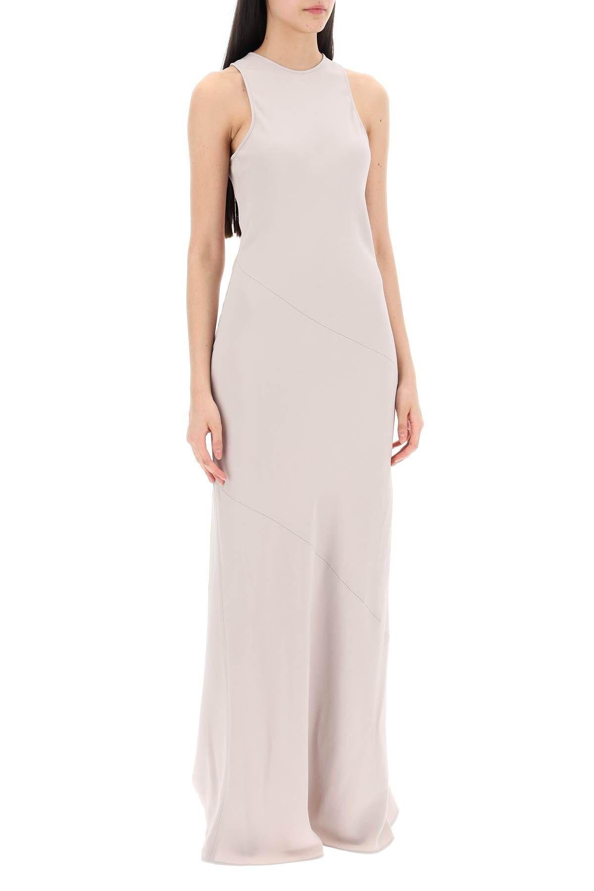 Maxi crepe dress with bias cuts Ami Alexandre Mattiussi - 3