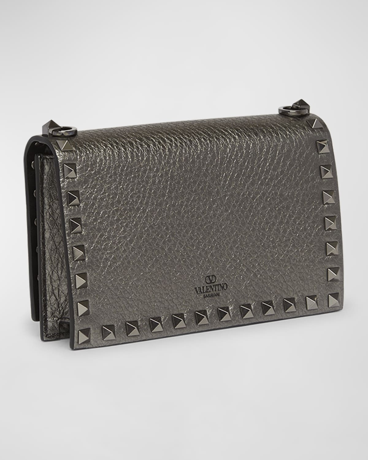 Mini Rockstud Metallic Leather Shoulder Bag - 6