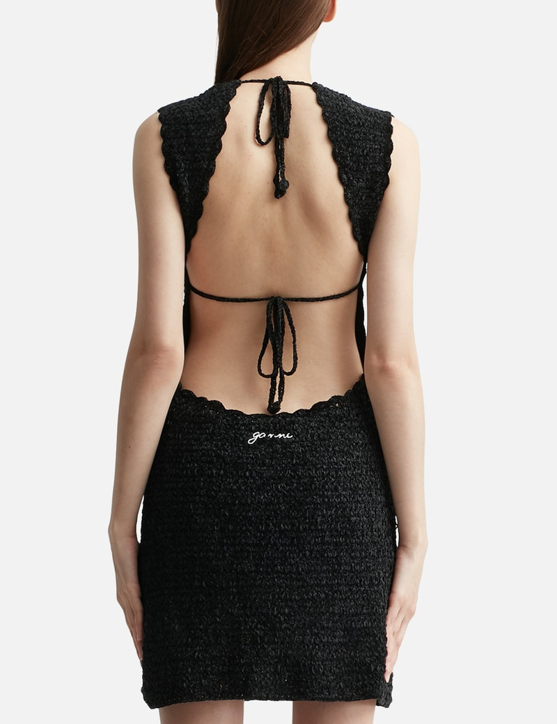 VELVET CROCHET OPEN BACK MINI DRESS 3