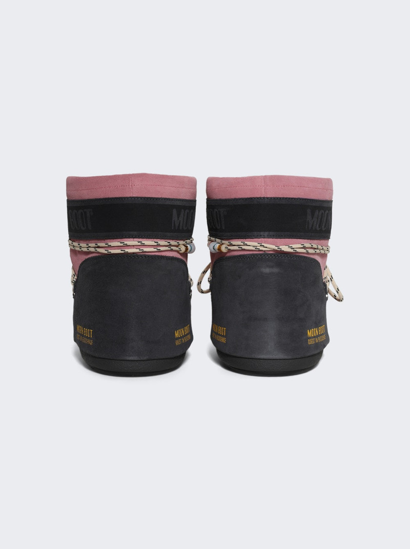 MOON BOOT X Guest In Residence Icon Low Beaded Suede Boots Grey And Rose outlook