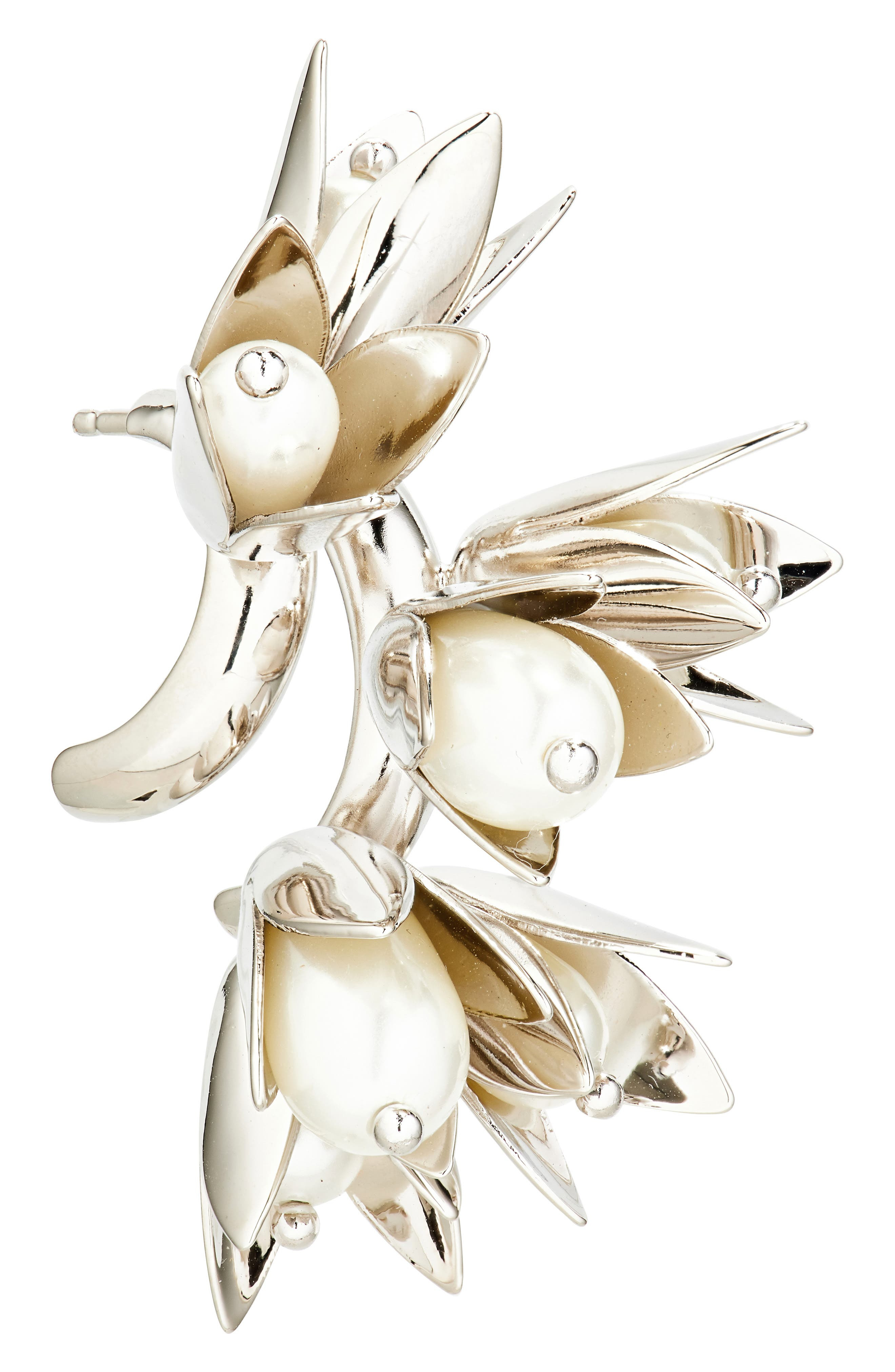Simone Rocha Encased Faux Pearl Flower Cluster Earrings at Nordstrom - 4