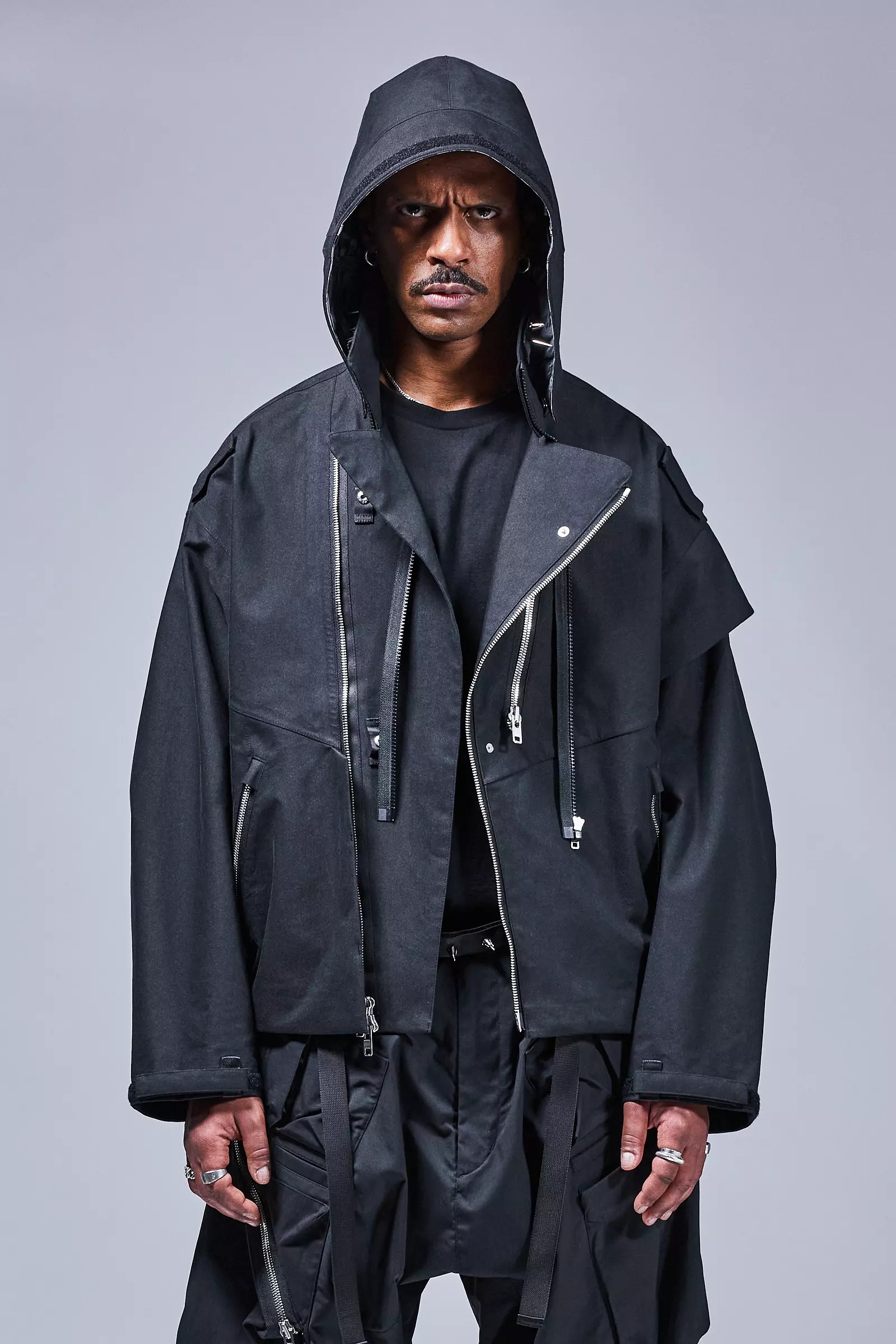 J68W-BQ 3L Rider Jacket Black - 9