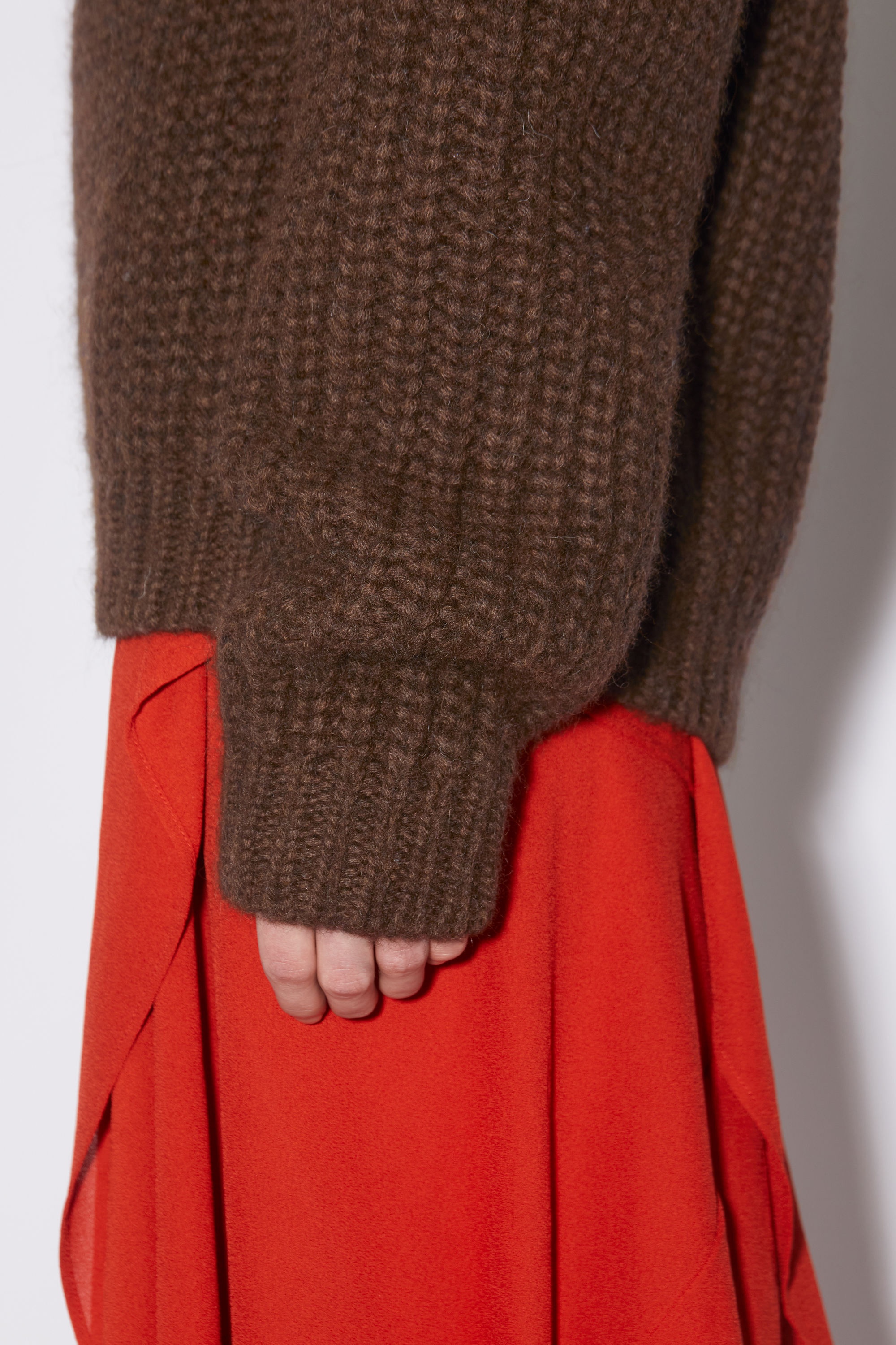 Wool blend jumper - Dark brown - 4