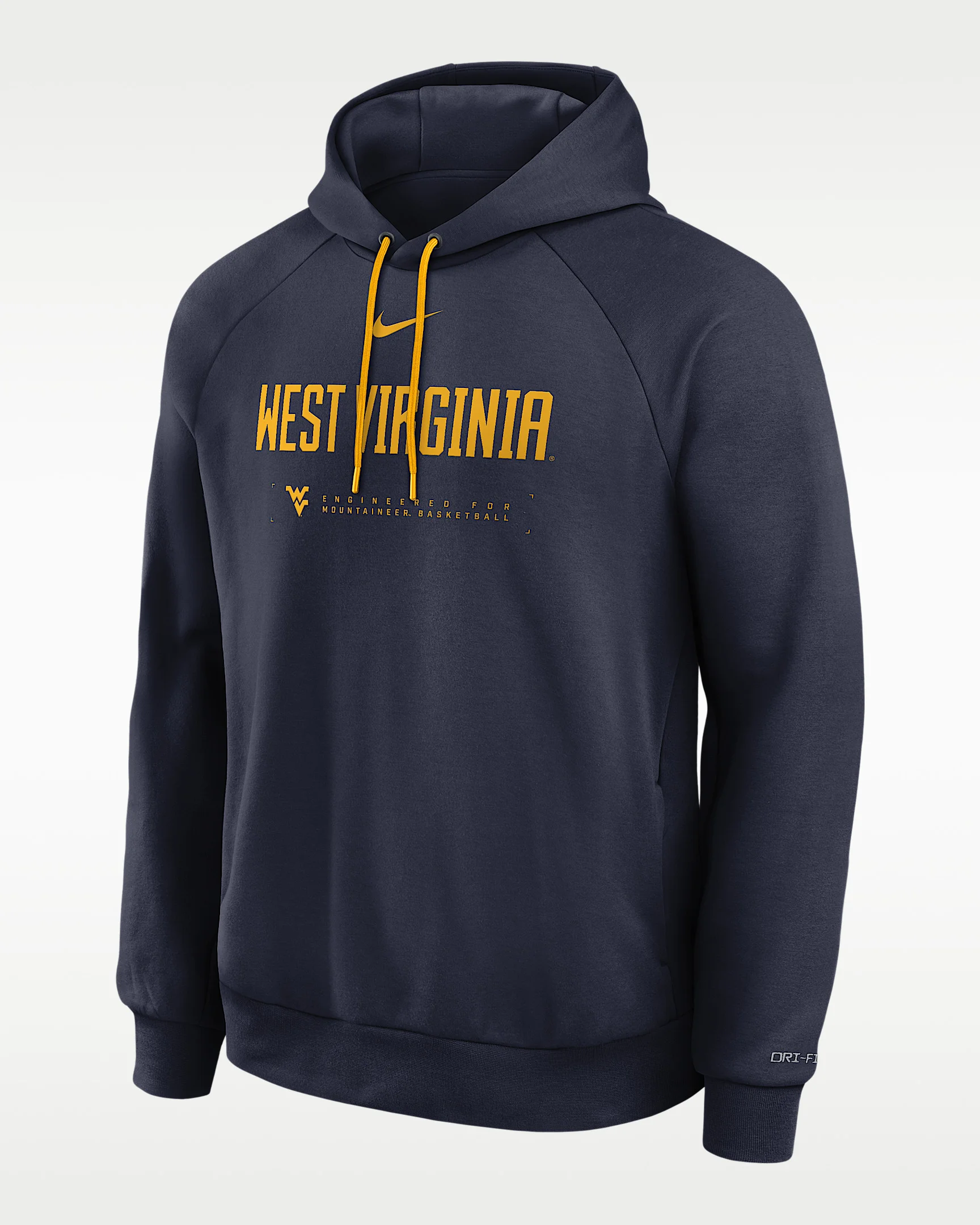 West Virginia Courtside Basketball Practice Men's Nike Dri-FIT Pullover Hoodie - 1