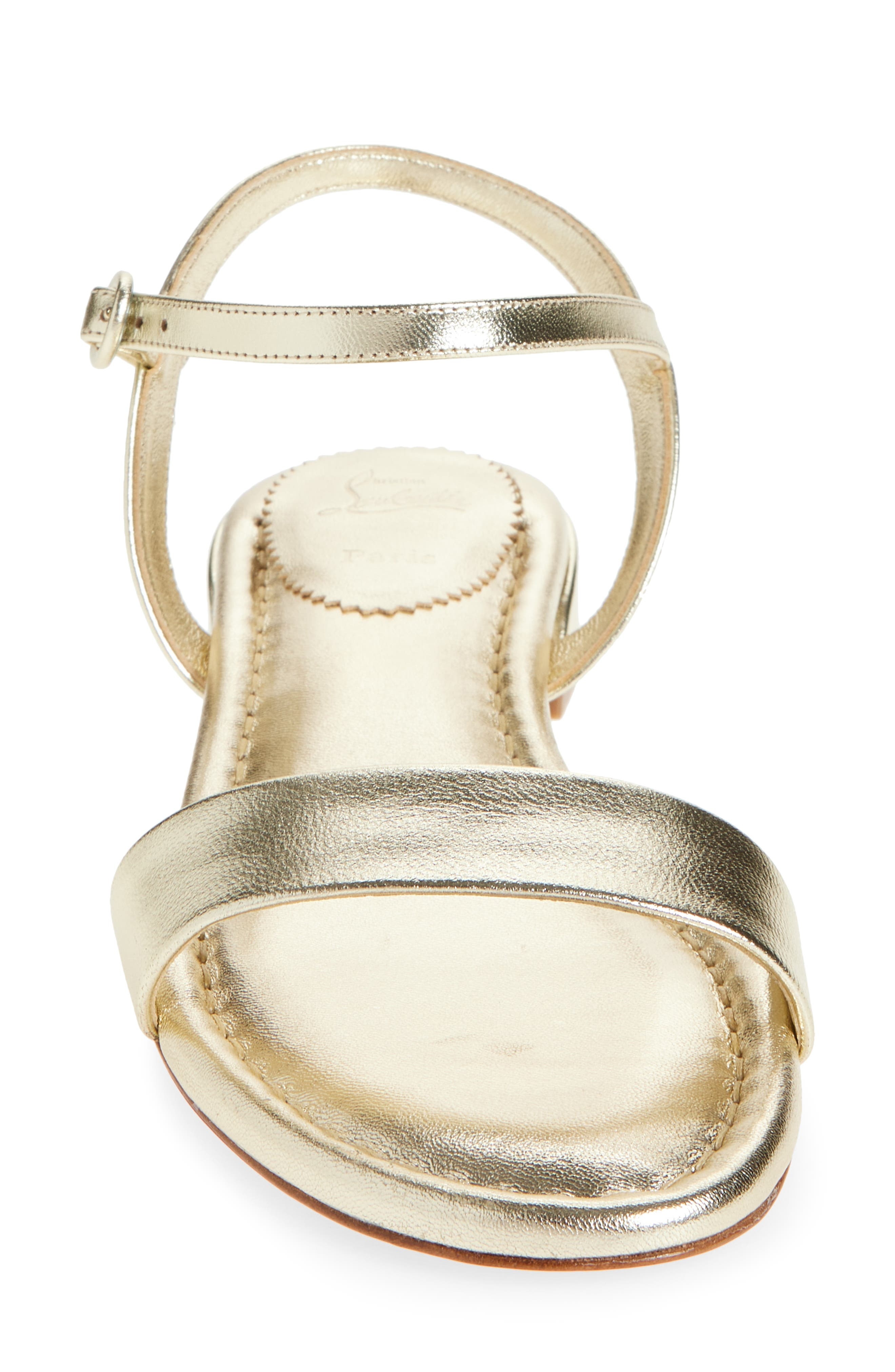 Christian Louboutin Sweet Jane Sandal in Platine/Lin Platine at Nordstrom - 4