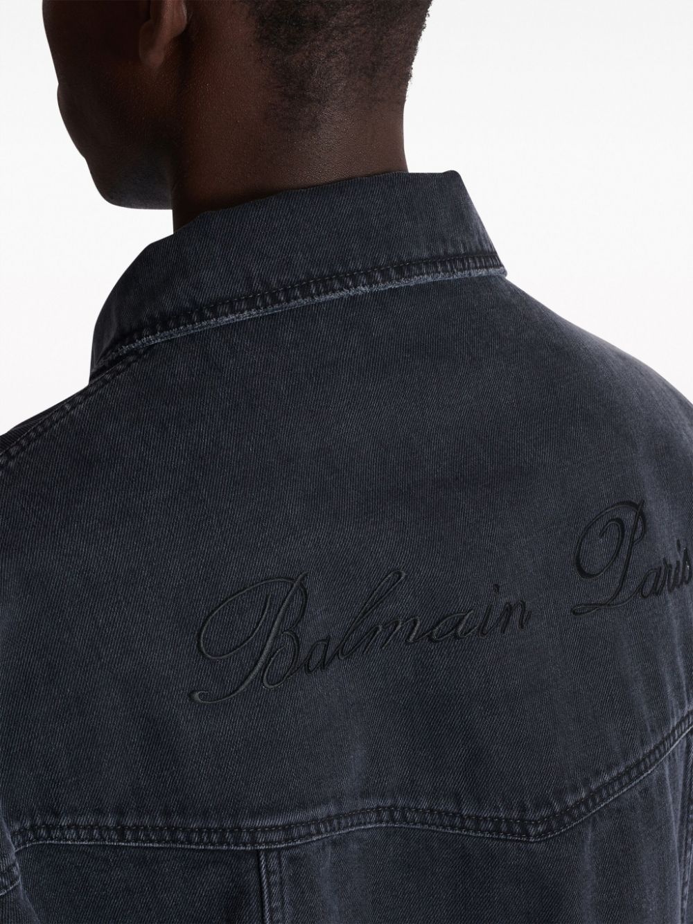 ripped-detail denim jacket - 7