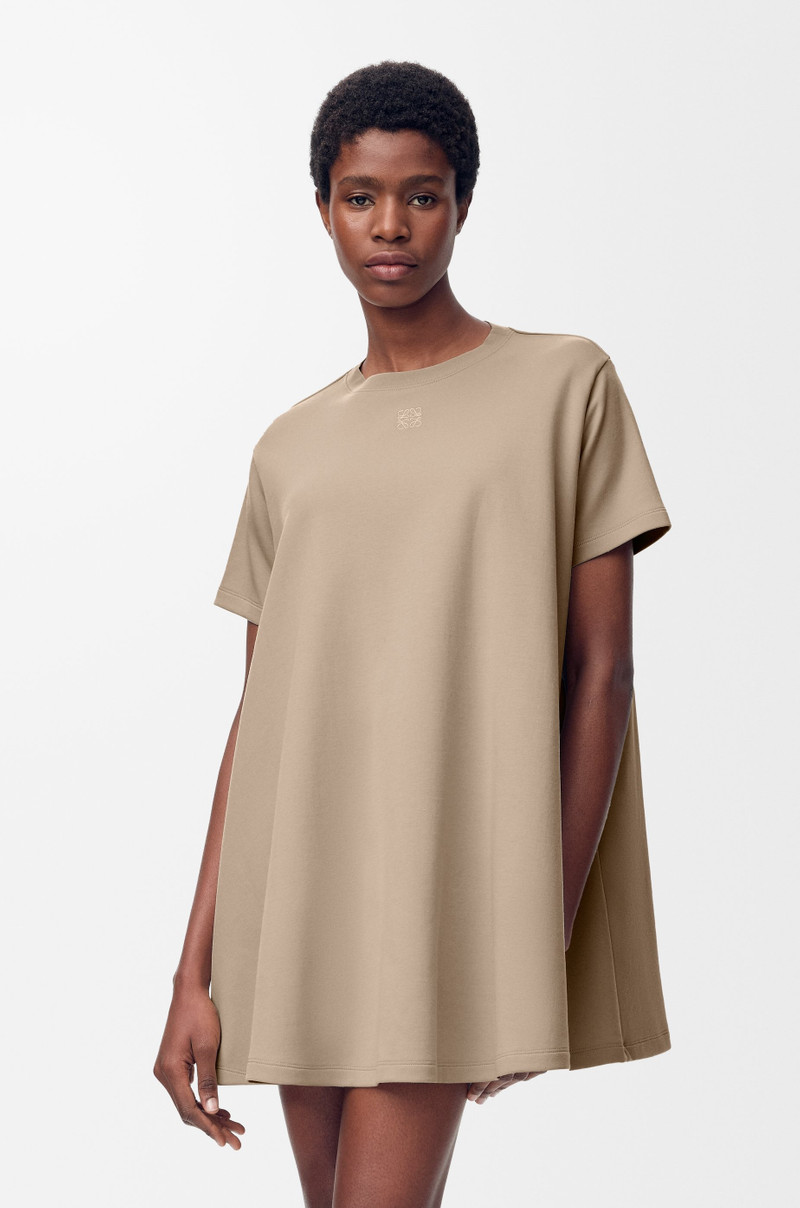 Trapeze dress in cotton blend 3