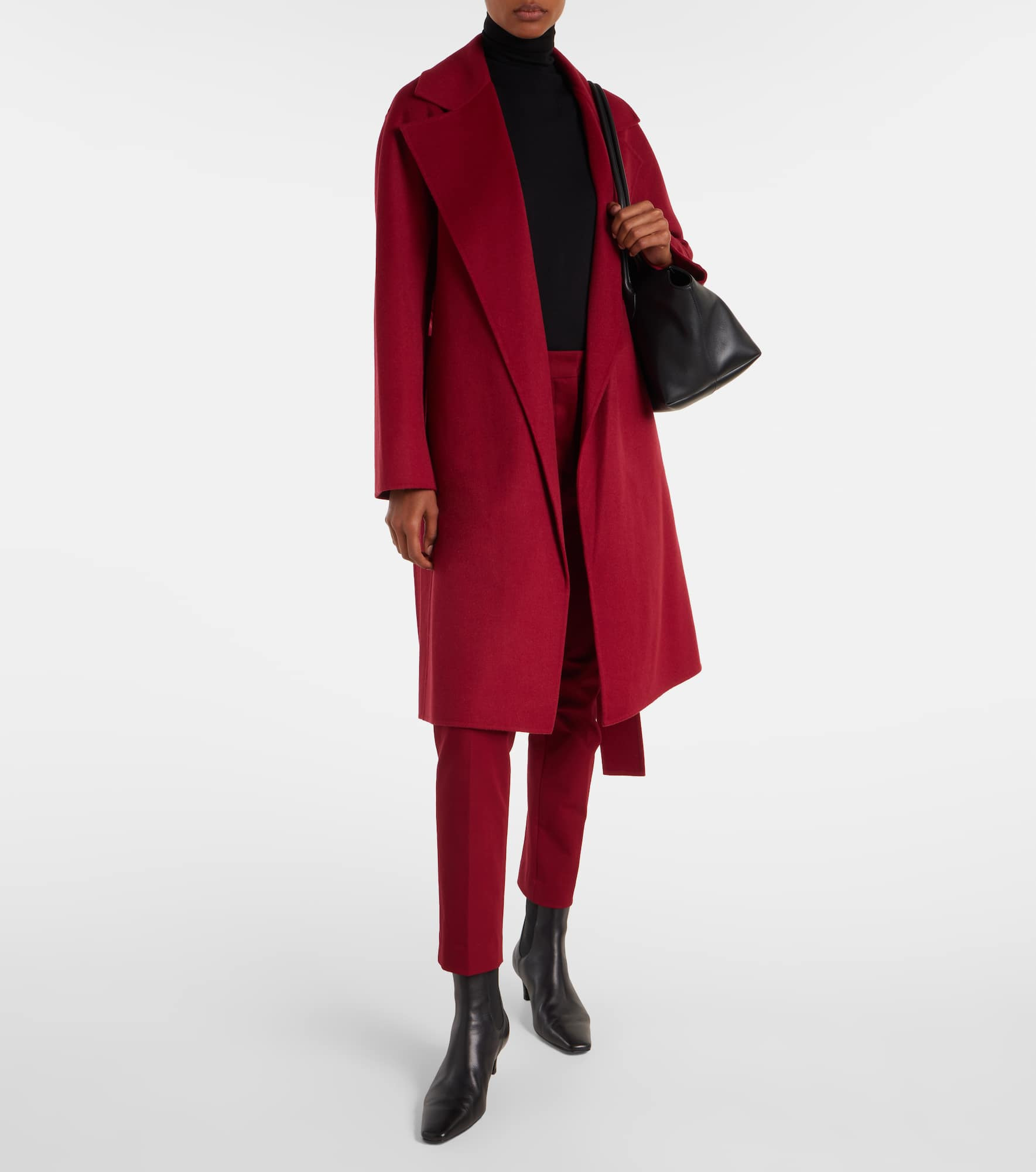 Wool and cashmere wrap coat - 2