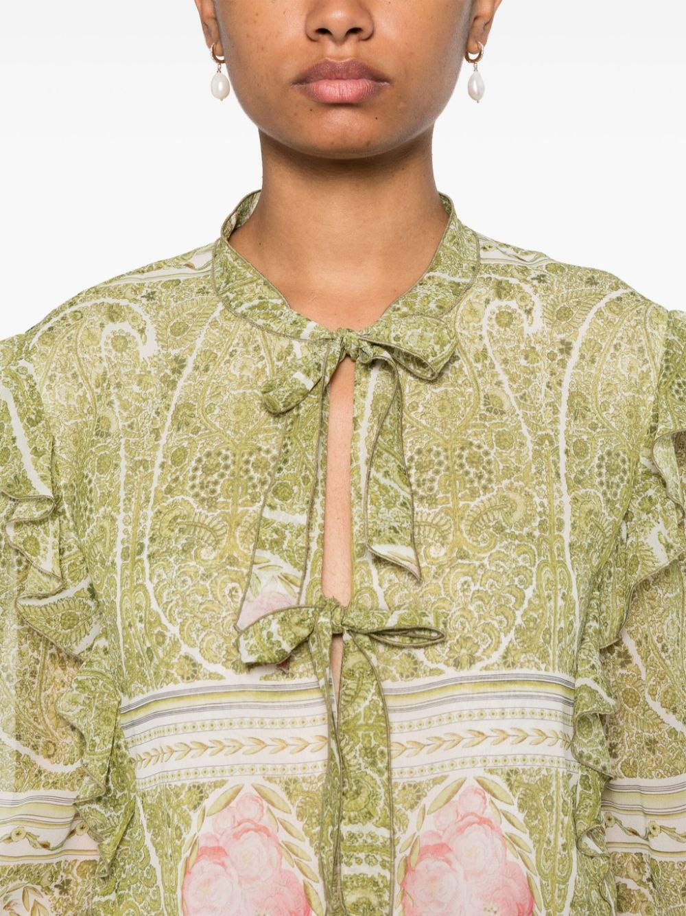 floral-print blouse - 5