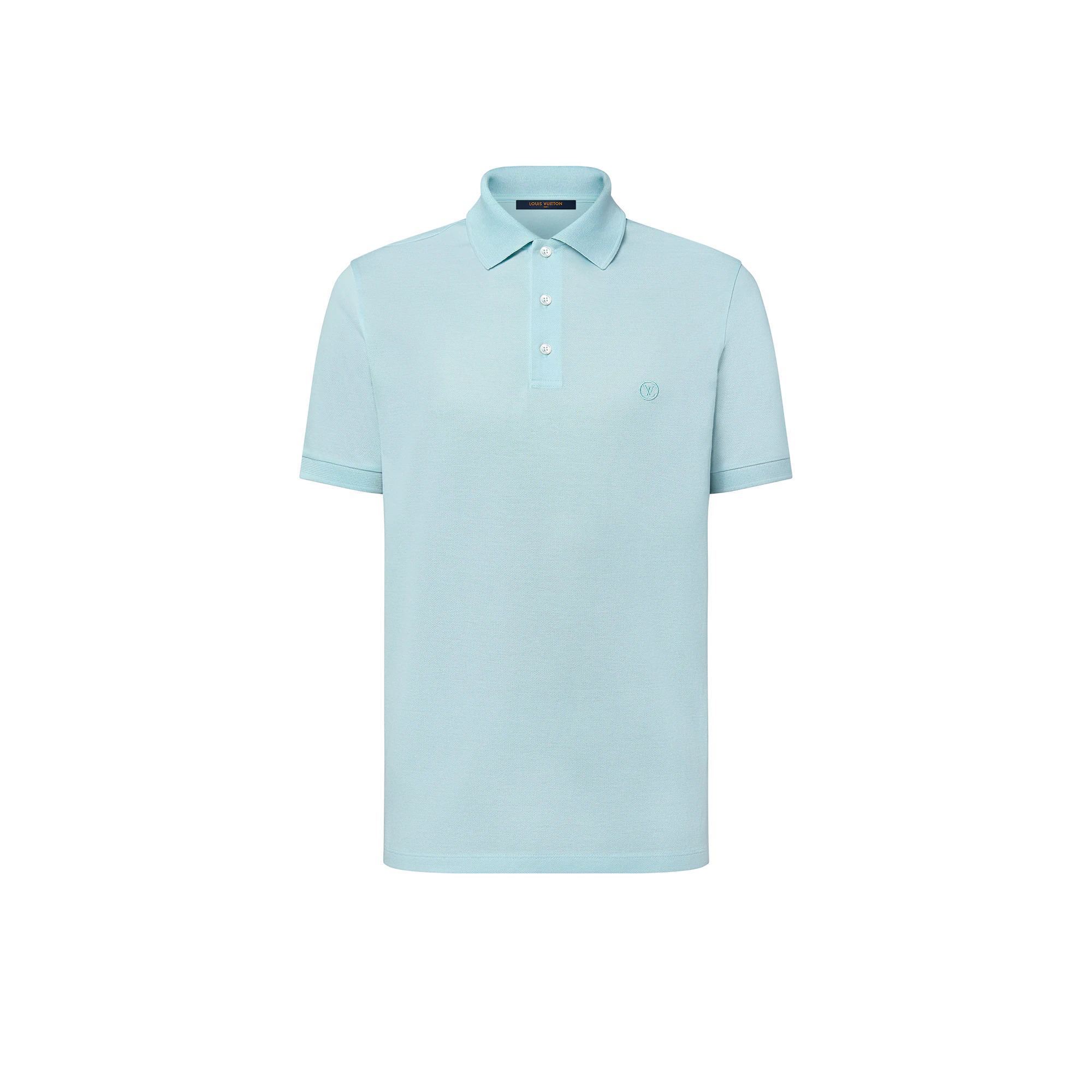 Short-Sleeved Cotton Pique Polo - 1