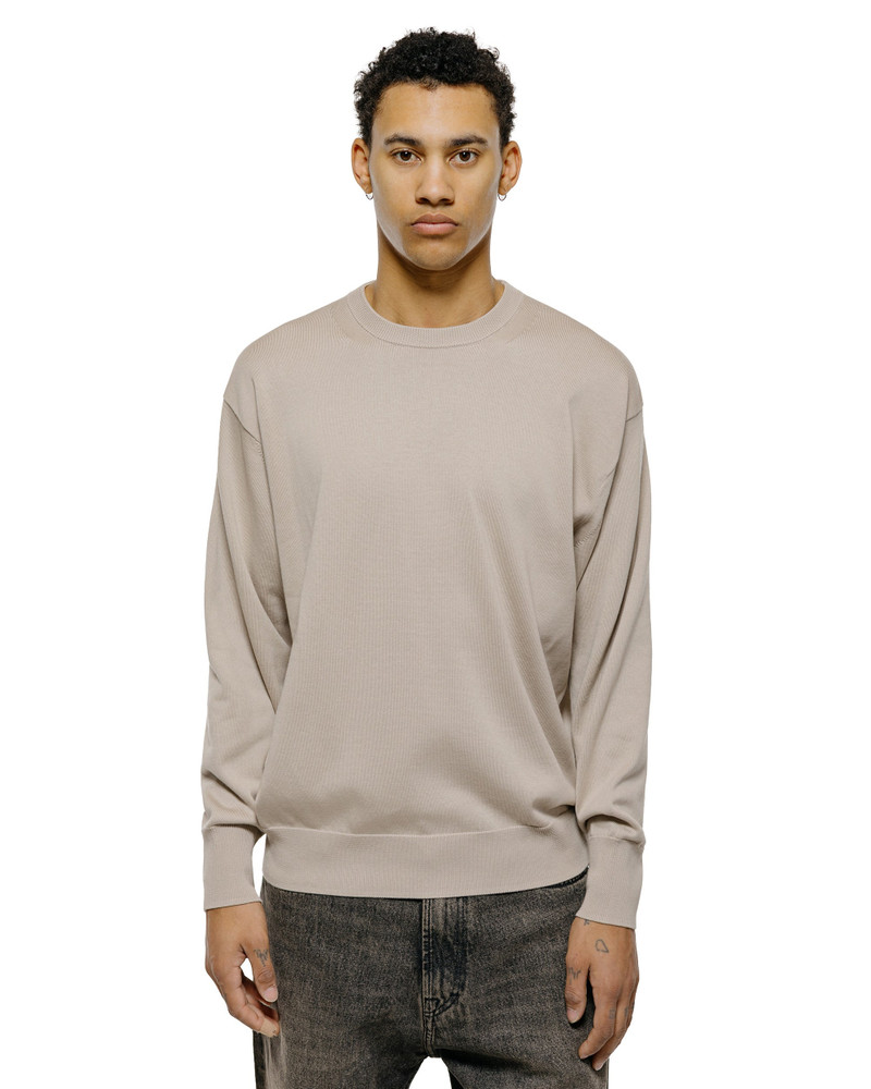 BATONER Caribbean Sea Island Cotton Crew Neck Greige outlook