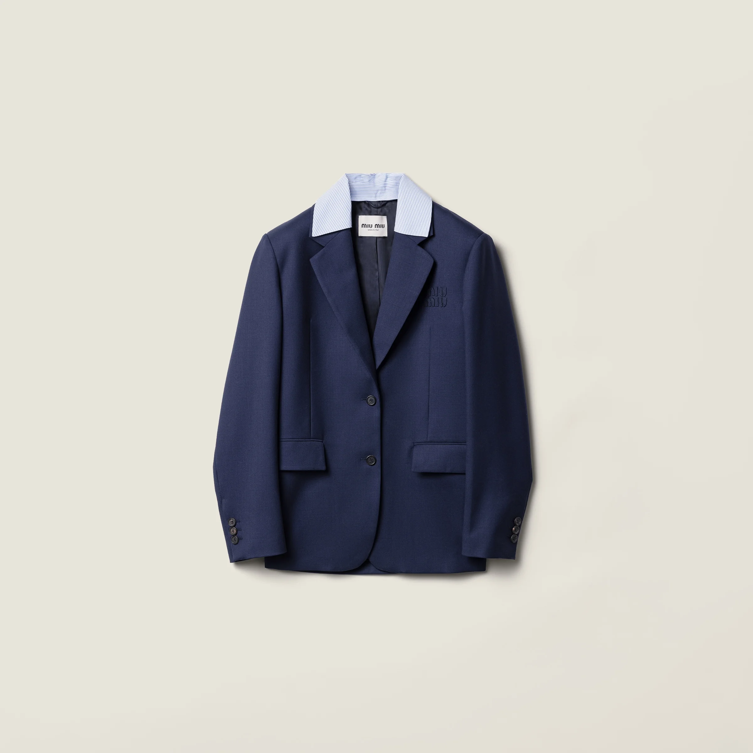 Single-breasted gabardine jacket - 1