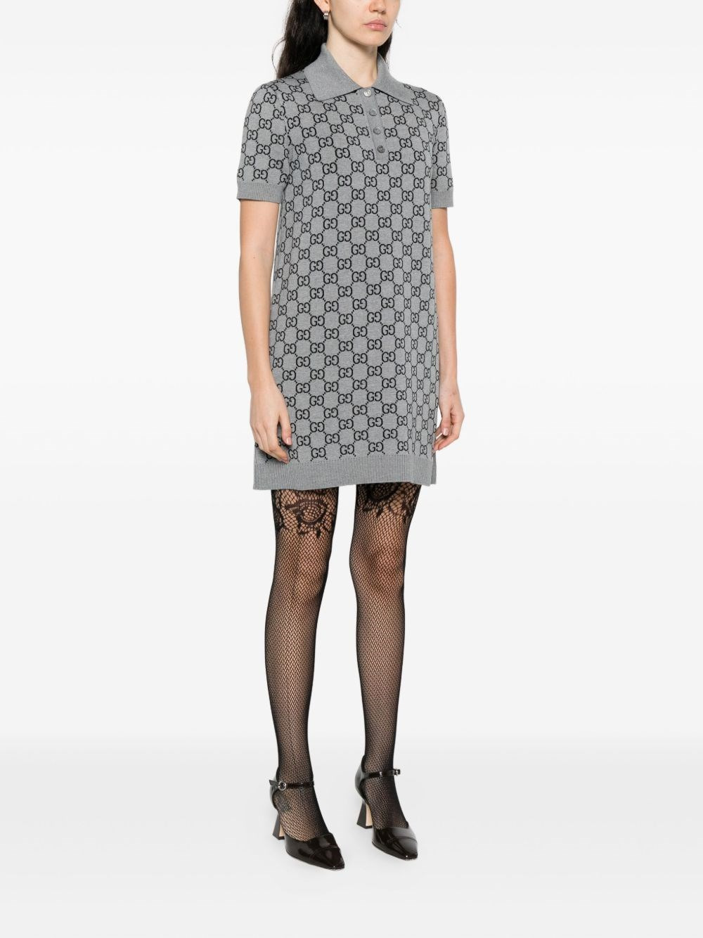 GG wool polo dress - 2