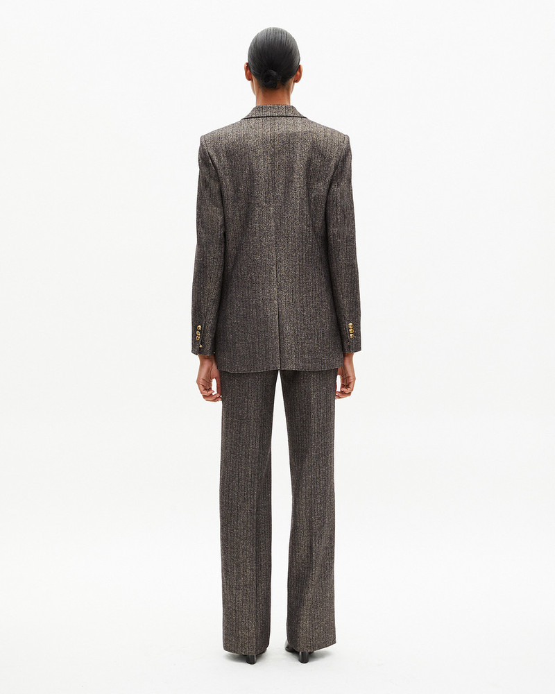 GOLD AND BLACK LUREX HERRINGBONE SUIT JACKET 4