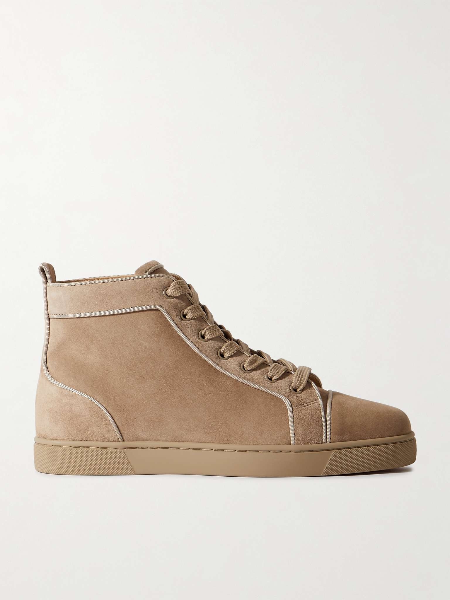 Louis Orlato Grosgrain-Trimmed Suede High-Top Sneakers - 1