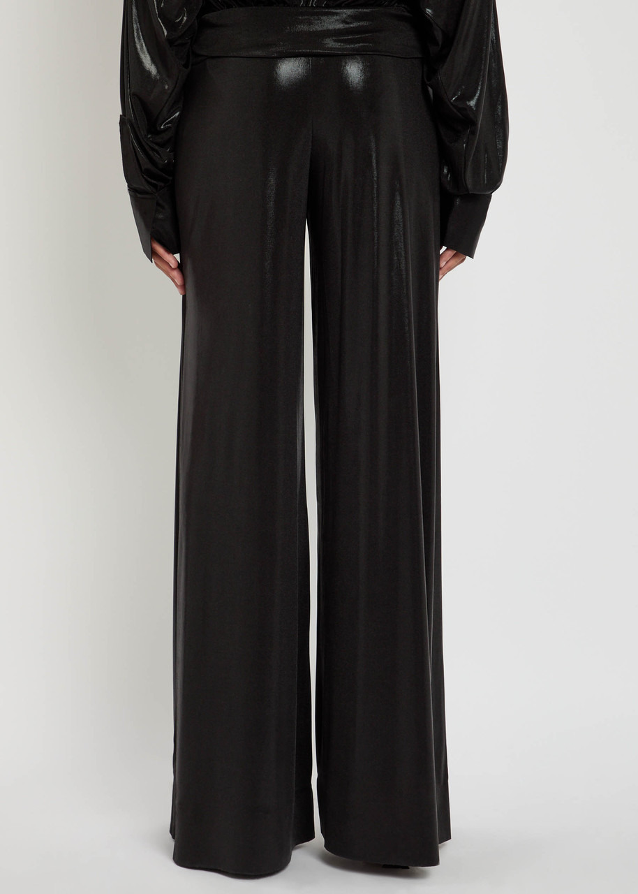 Norma Kamali Elephant Pearlescent Stretch-jersey Trousers - 3
