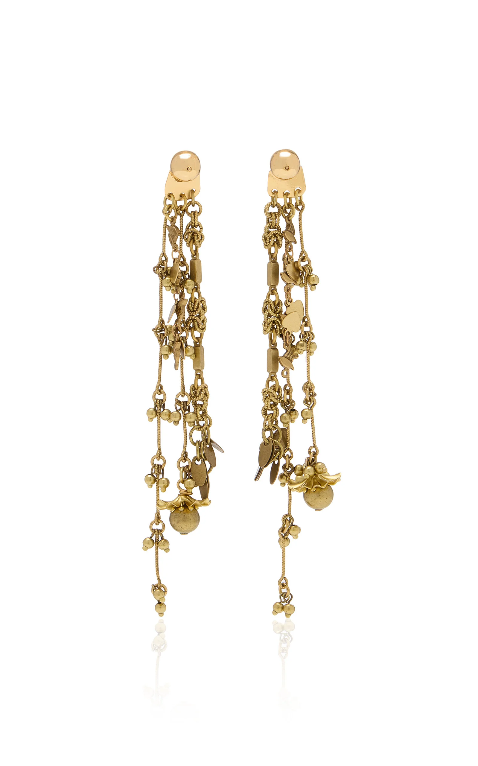 Aged Brass Earrings - 1