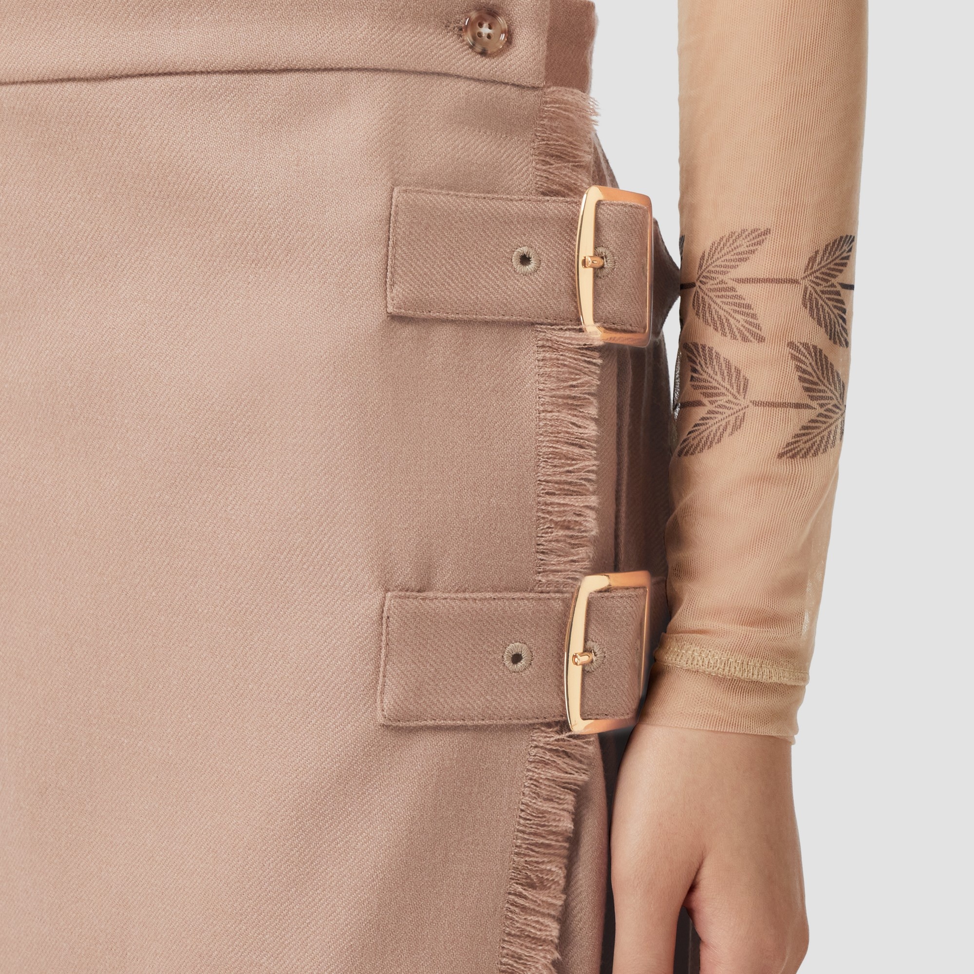 Pleated Panel Wool Kilt - 3