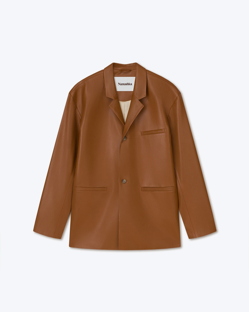 SANCO - OKOBOR™ alt-leather jacket - Tobacco 1