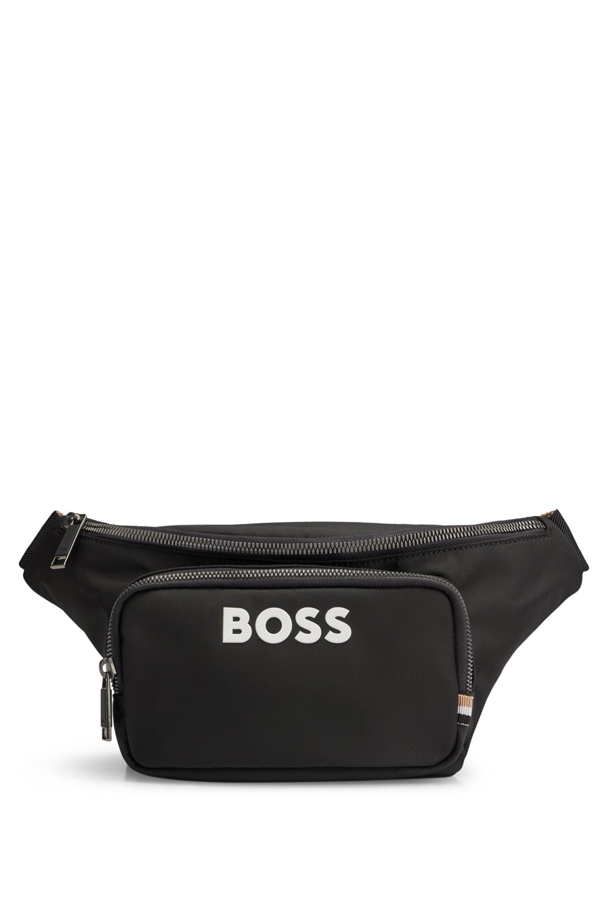 STRUCTURED BELT BAG WITH CONTRAST LOGO - 2