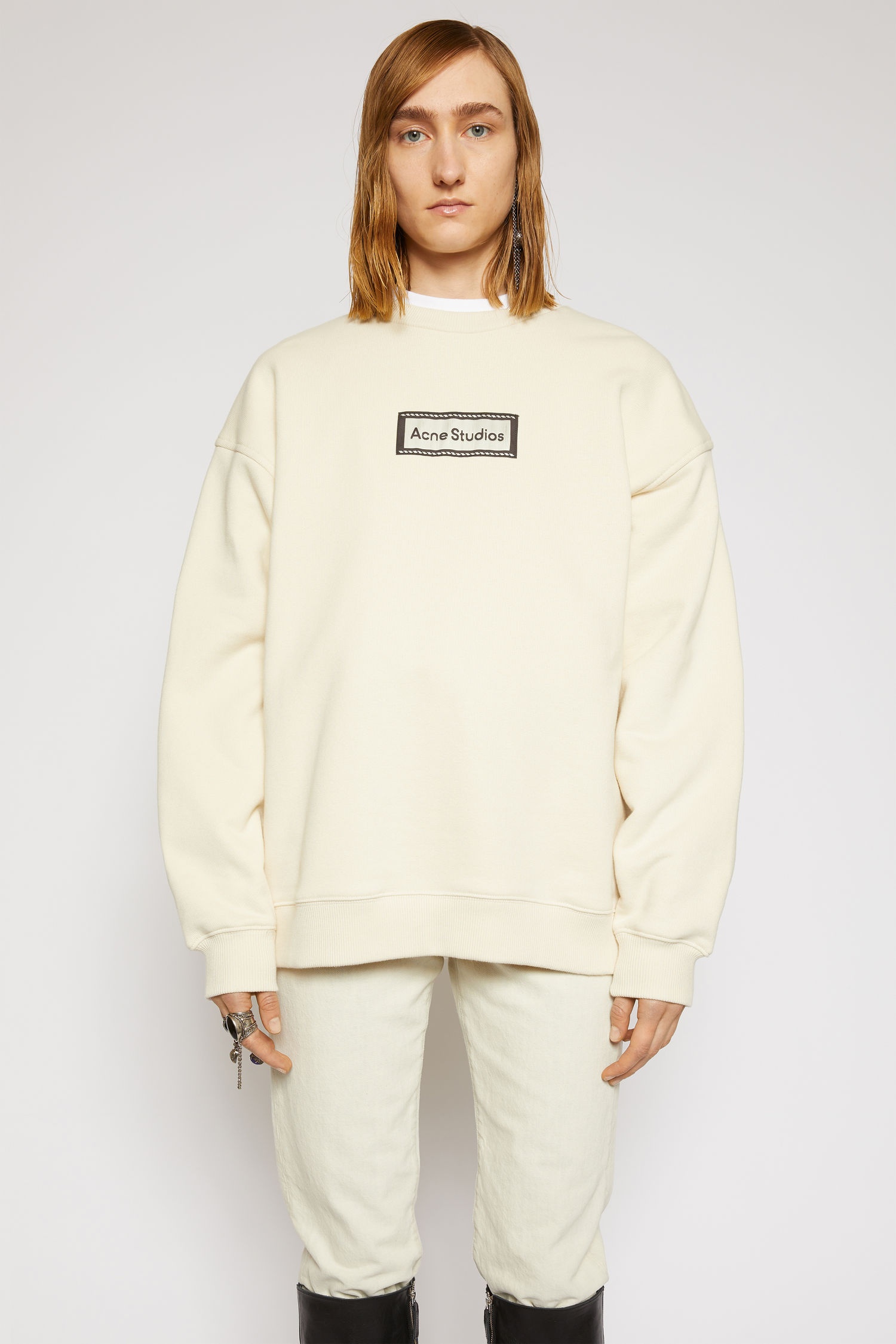 Reverse-label sweatshirt warm white - 2