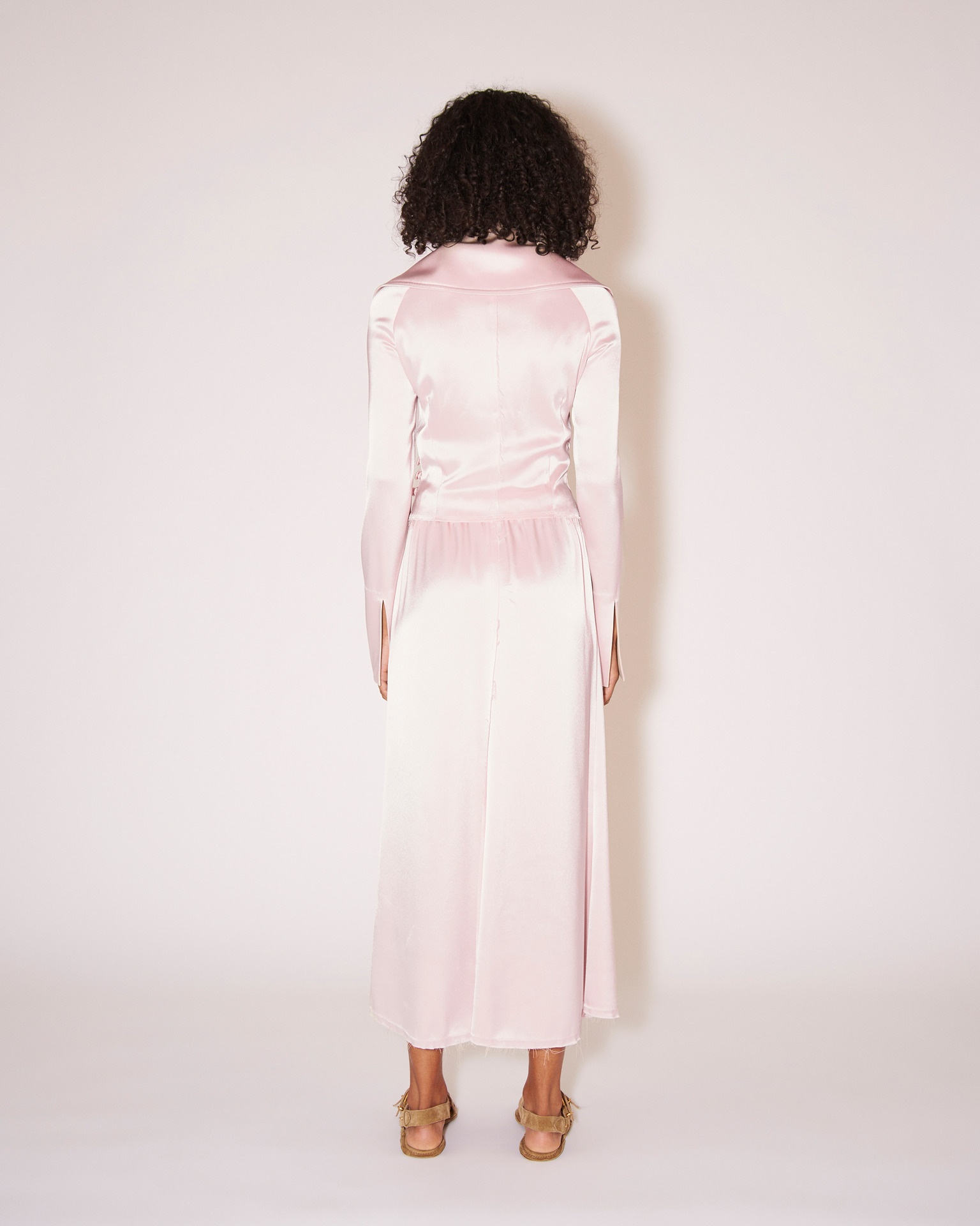 NICOLA - Slip satin skirt - Rosewater - 4