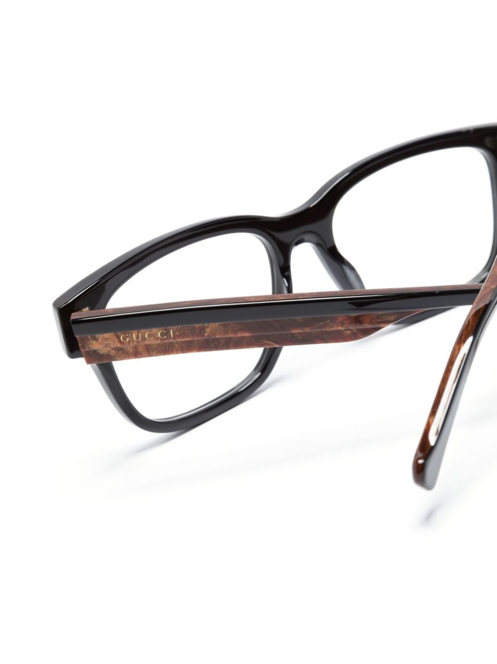 polished square-frame glasses - 3