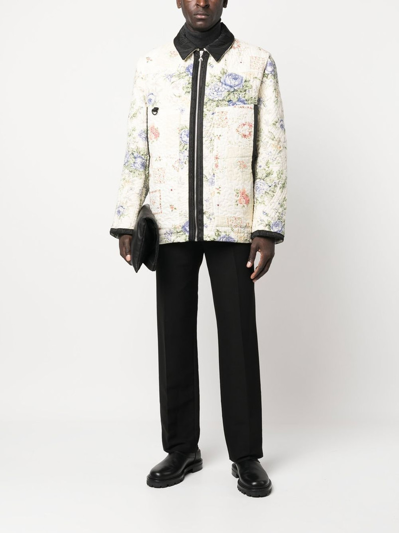 Marine Serre Boutis floral-print quilted jacket outlook