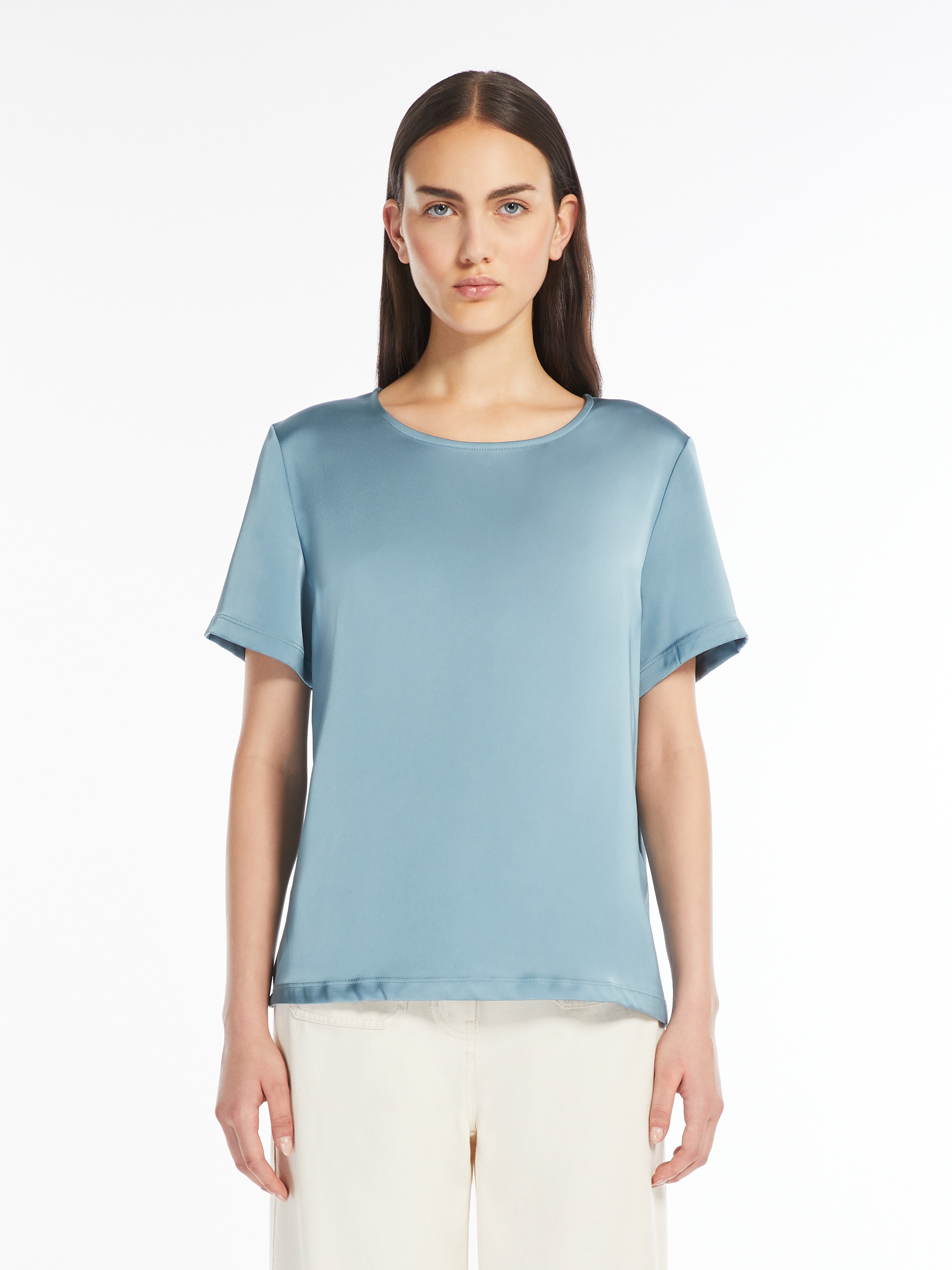 GILBERT Satin and jersey T-shirt - 3