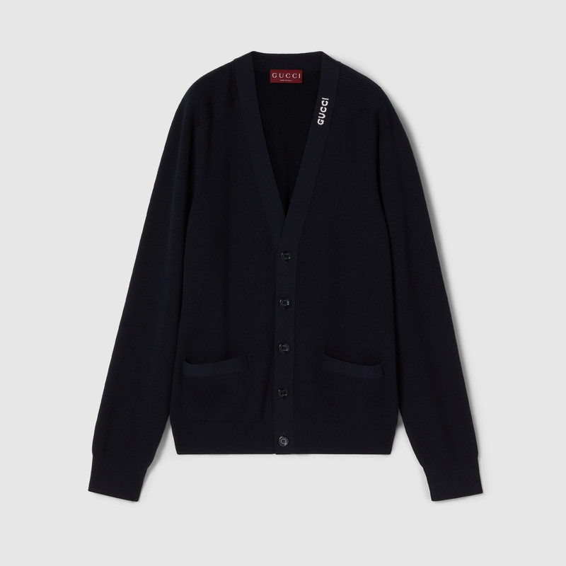 Silk cotton cardigan with intarsia 1