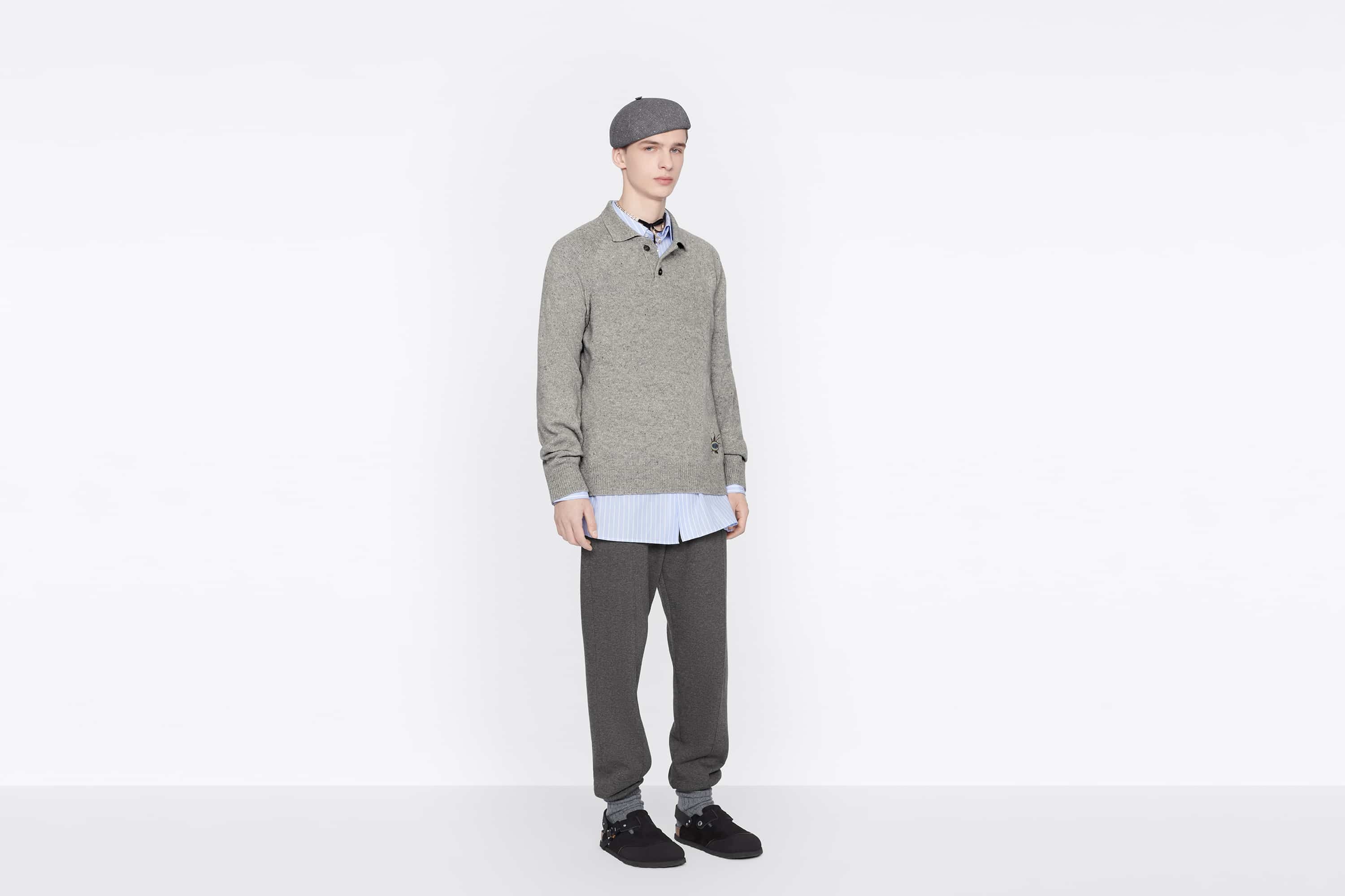 Oversized Long-Sleeved Polo Shirt - 5