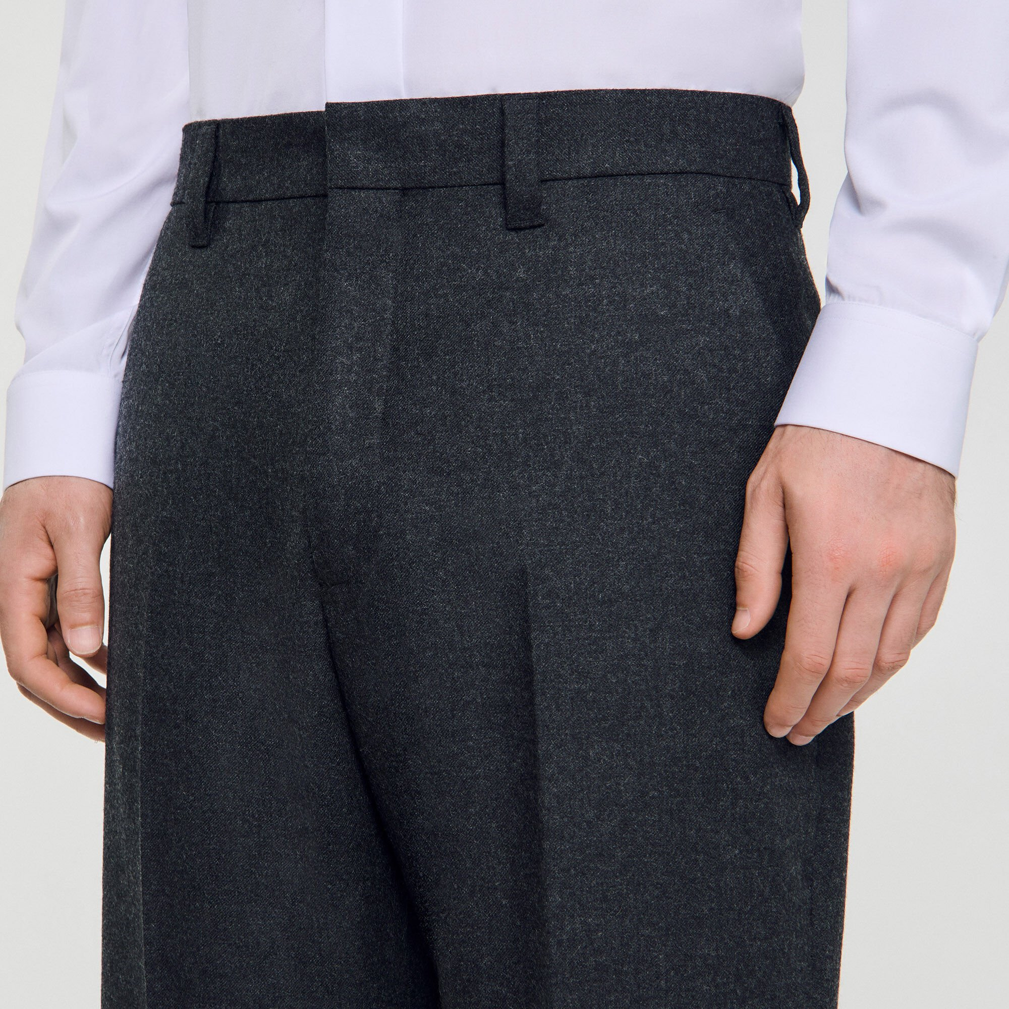 WOOL SUIT TROUSERS - 3