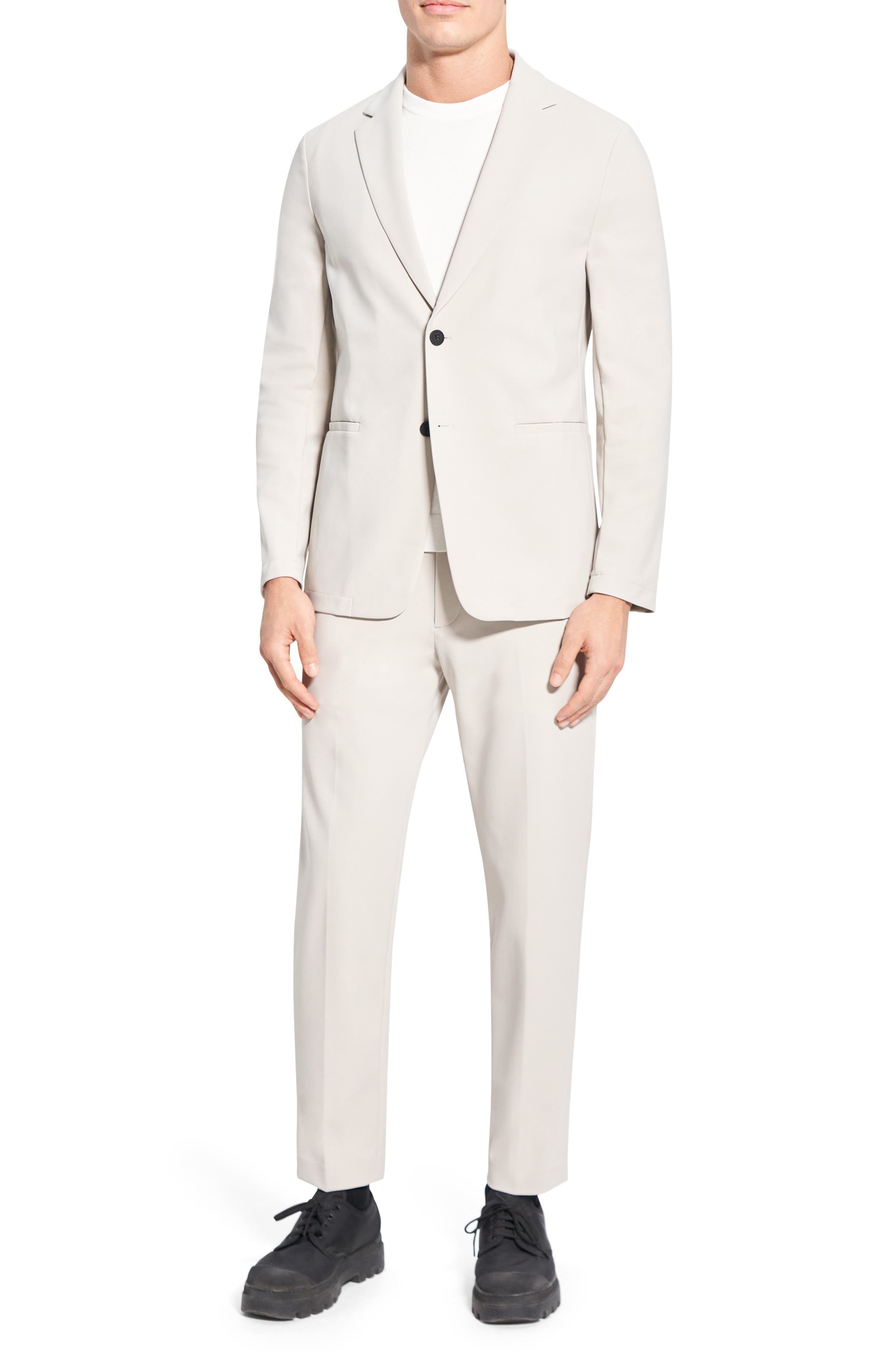 Theory Clinton Precision Ponte Knit Blazer in Putty - 5