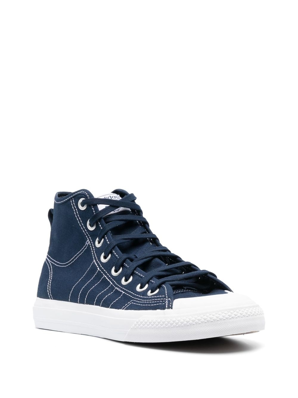 lace-up high-top sneakers - 2