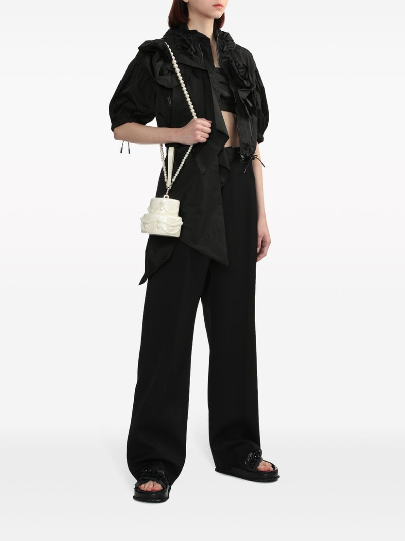 Simone Rocha draped cropped top outlook