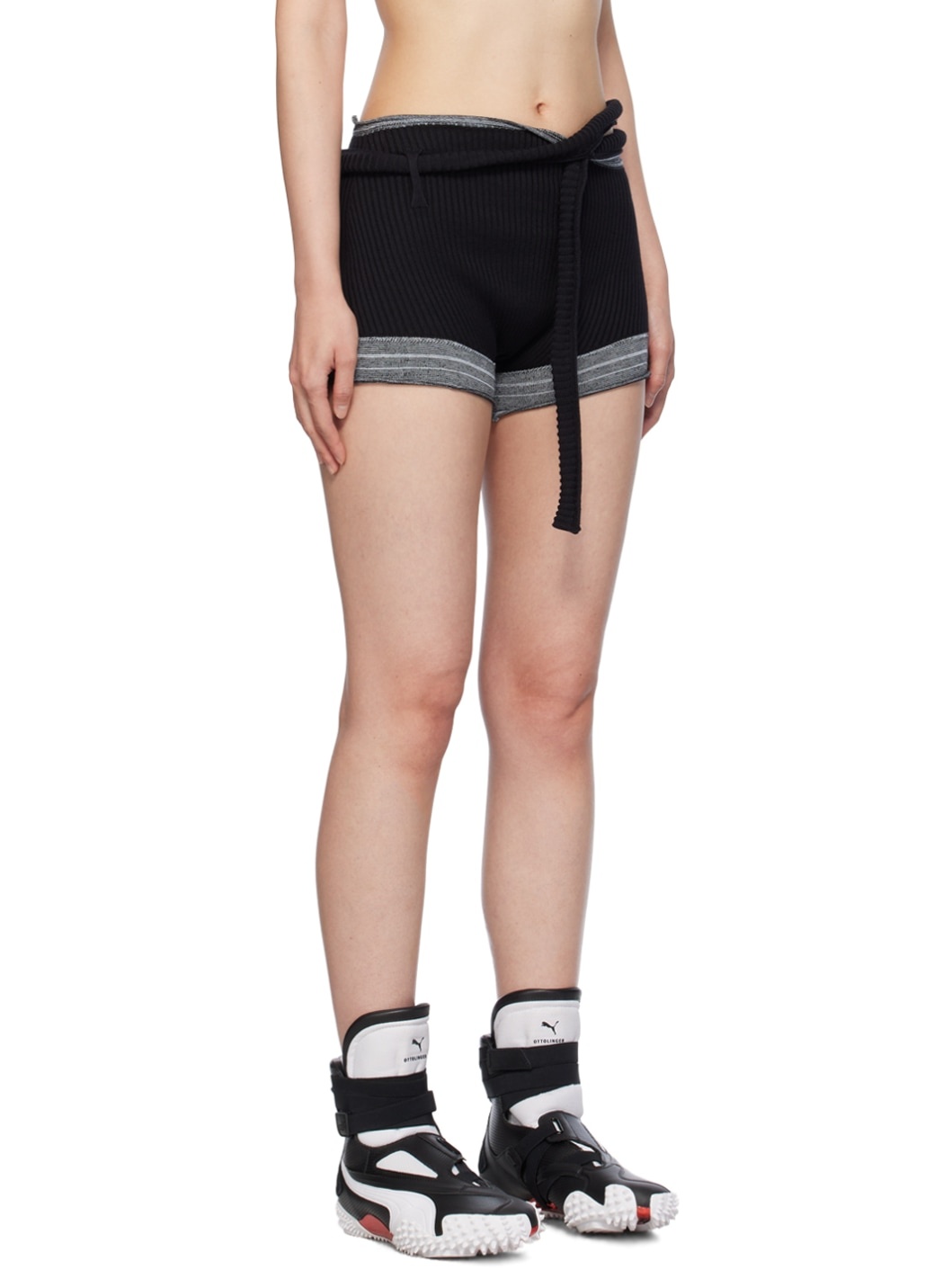 Black Fringes Shorts - 2