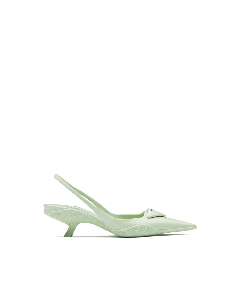 Prada Brushed leather slingback pumps outlook