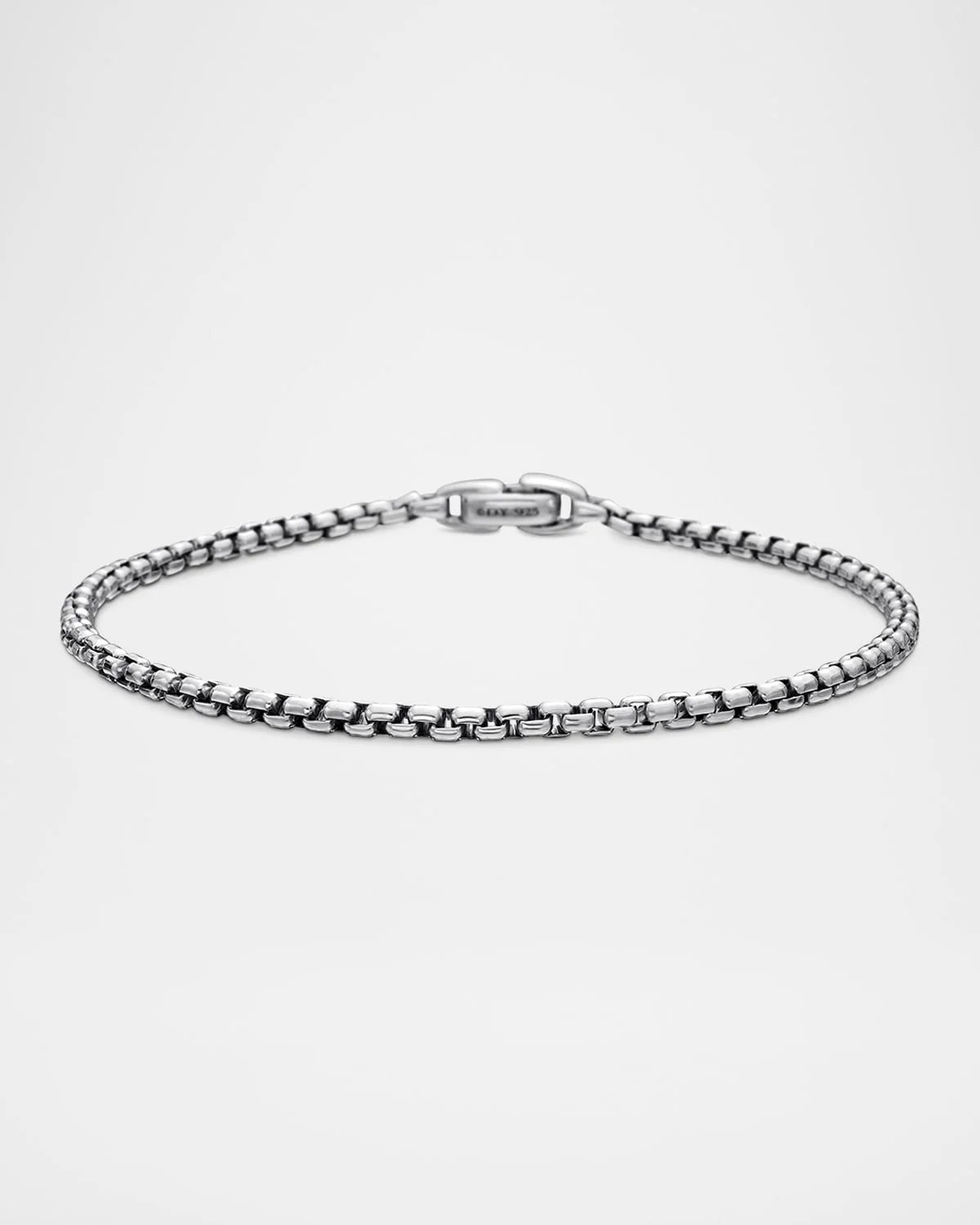 Men's Box Chain Bracelet in Silver, 2.7mm - 1