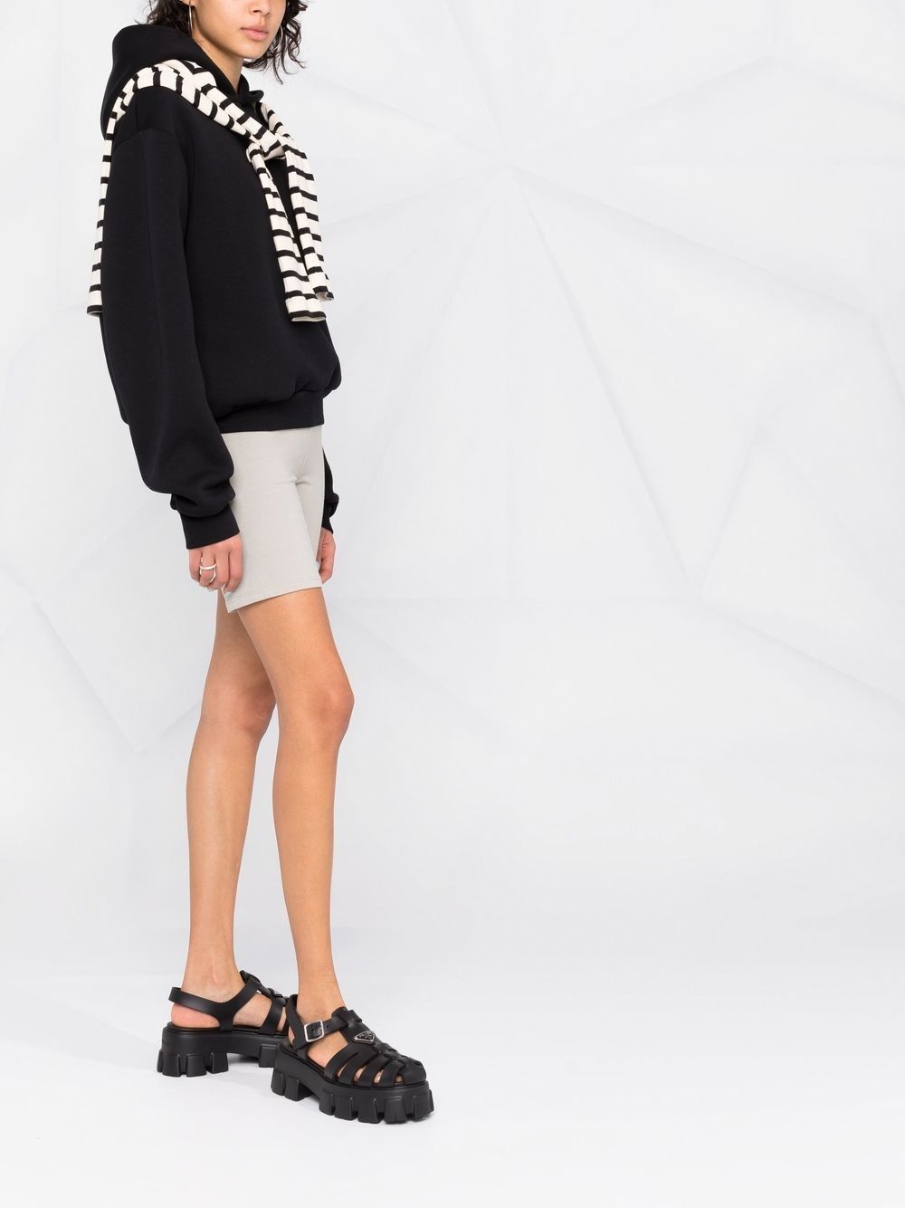 logo-print stretch shorts - 6